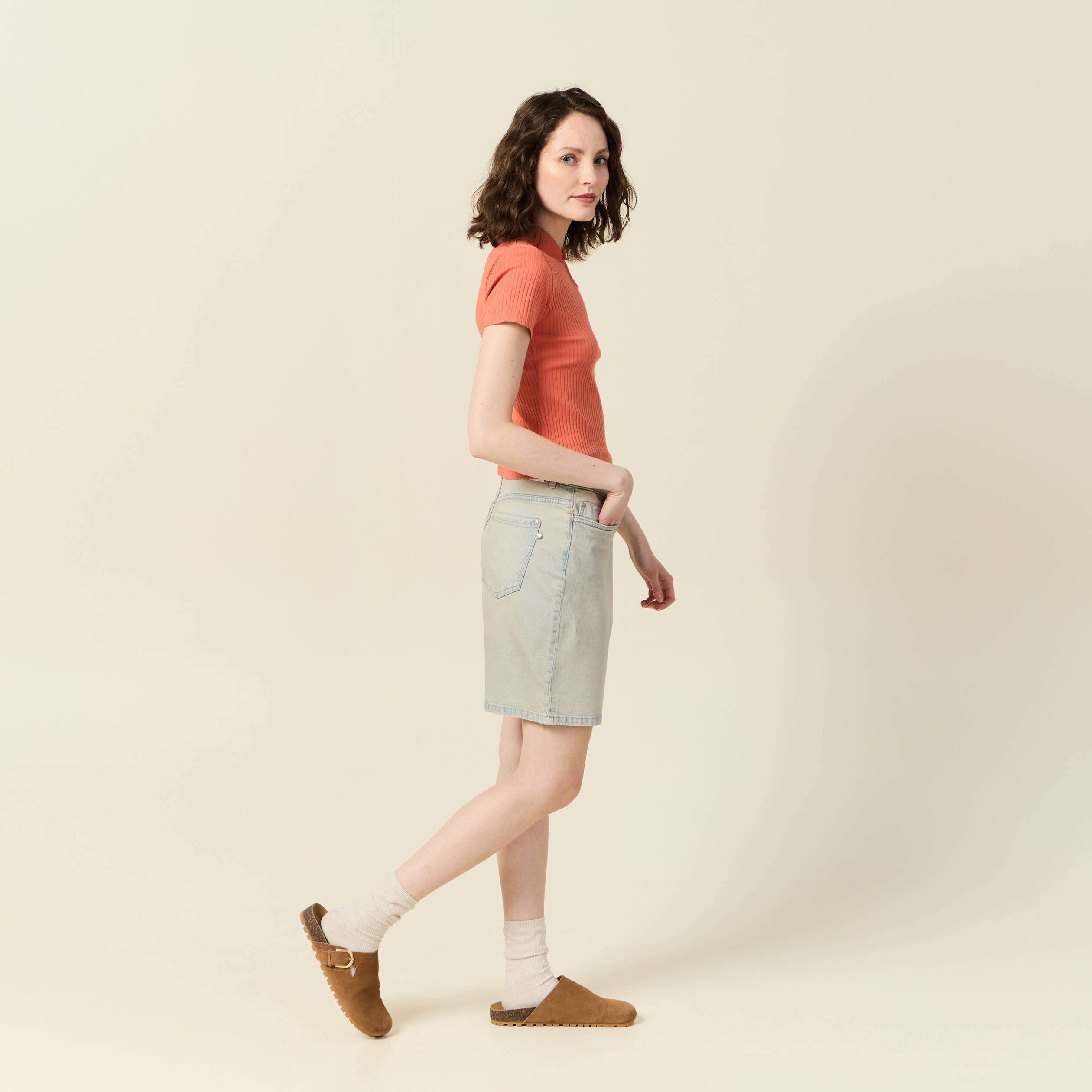 polo manches courtes orange fonce femme Polo manches courtes orange foncé femme