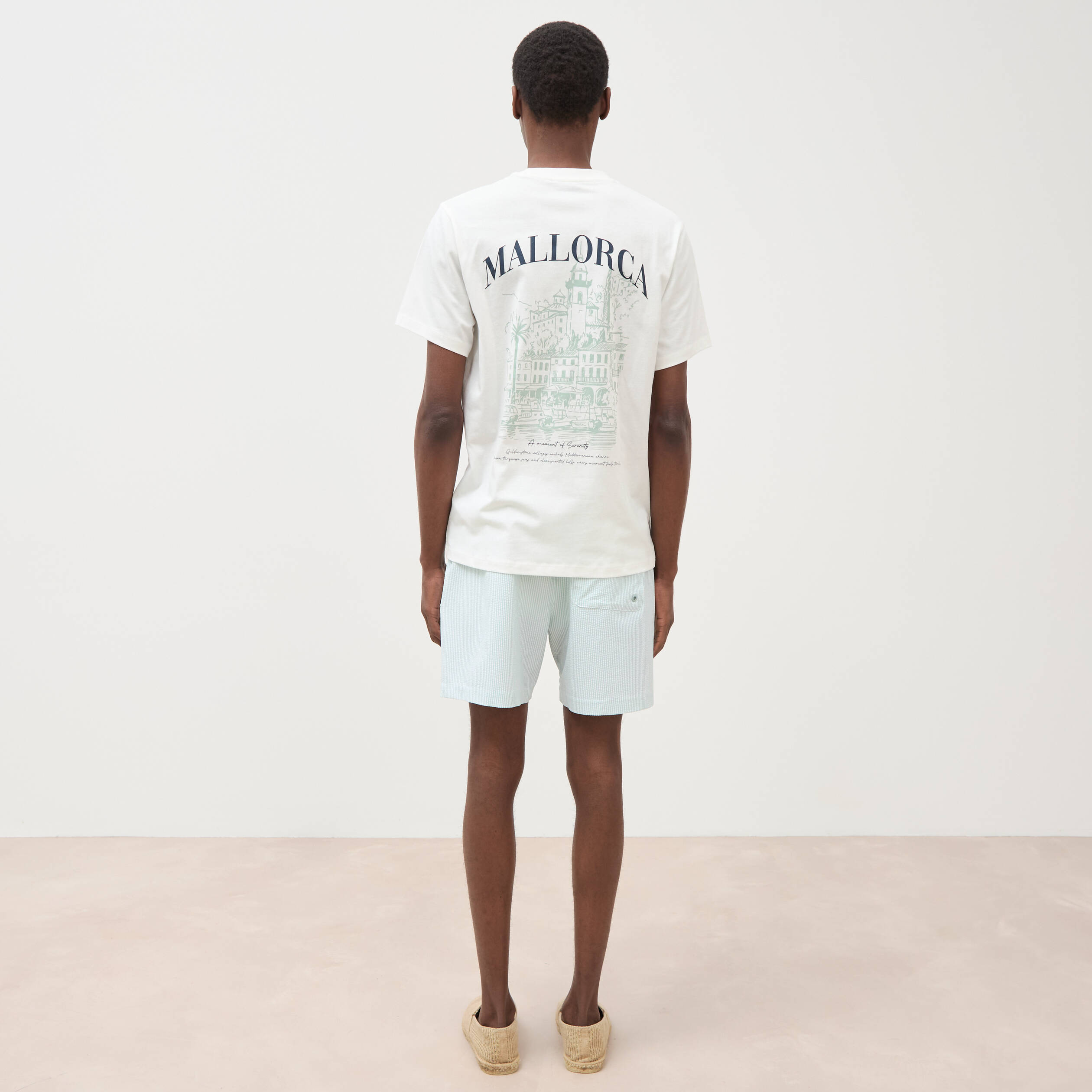 T-shirt en coton ecru homme