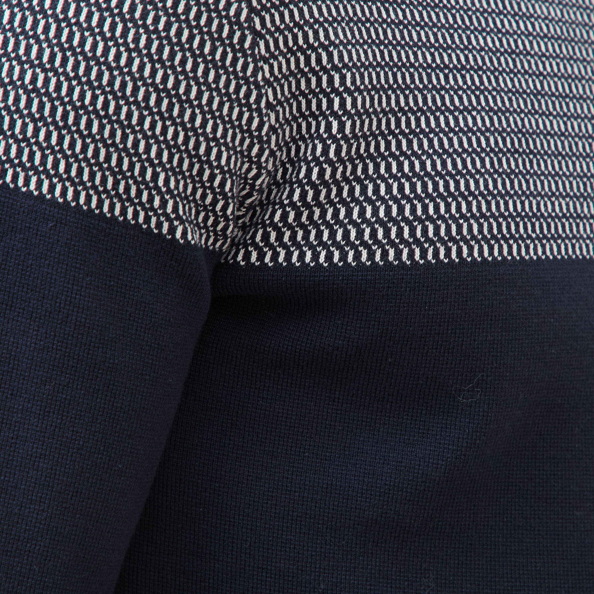 Pull droit fin col rond manches longues bleu marine homme
