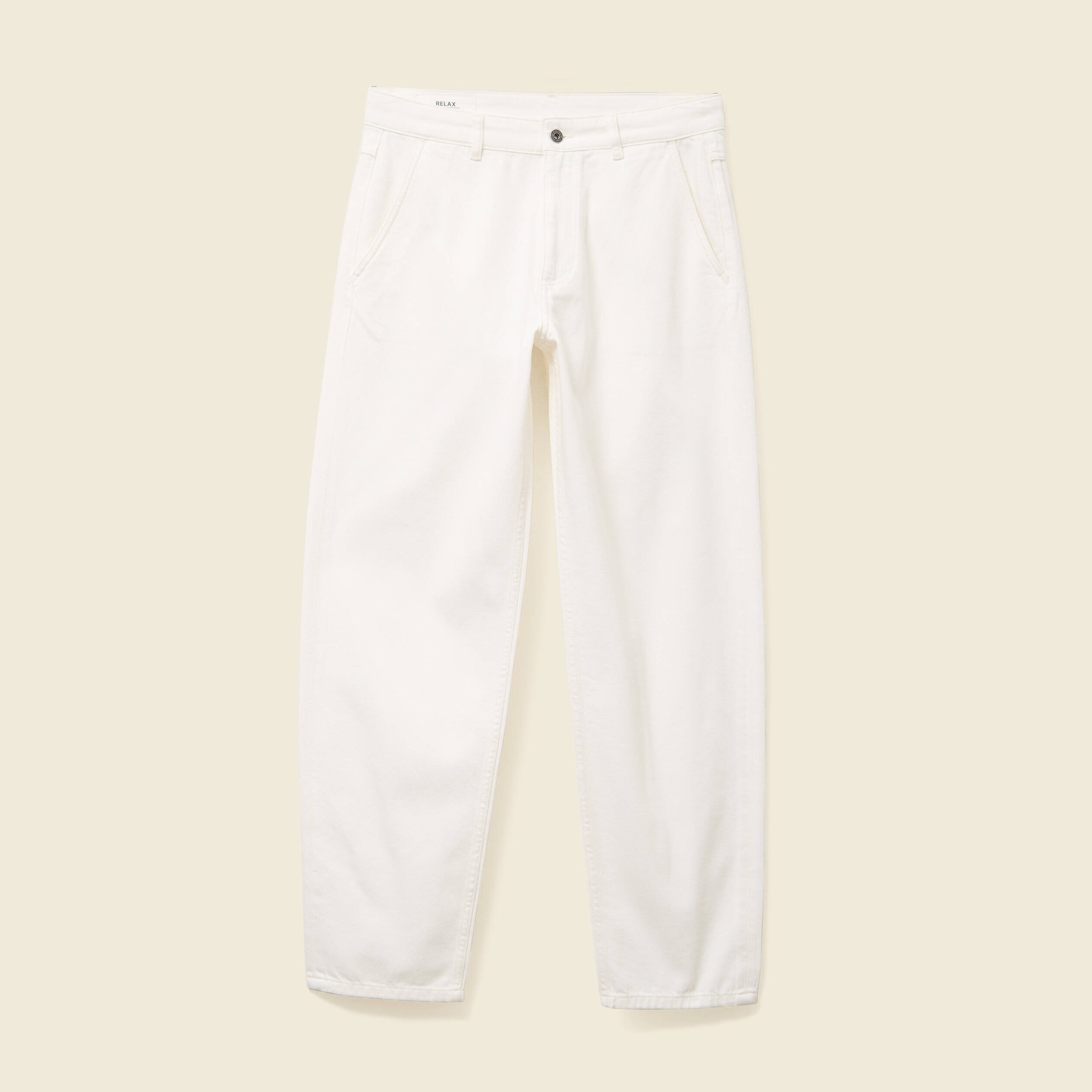 Jeans chino droit longueur 32 denim blanc homme