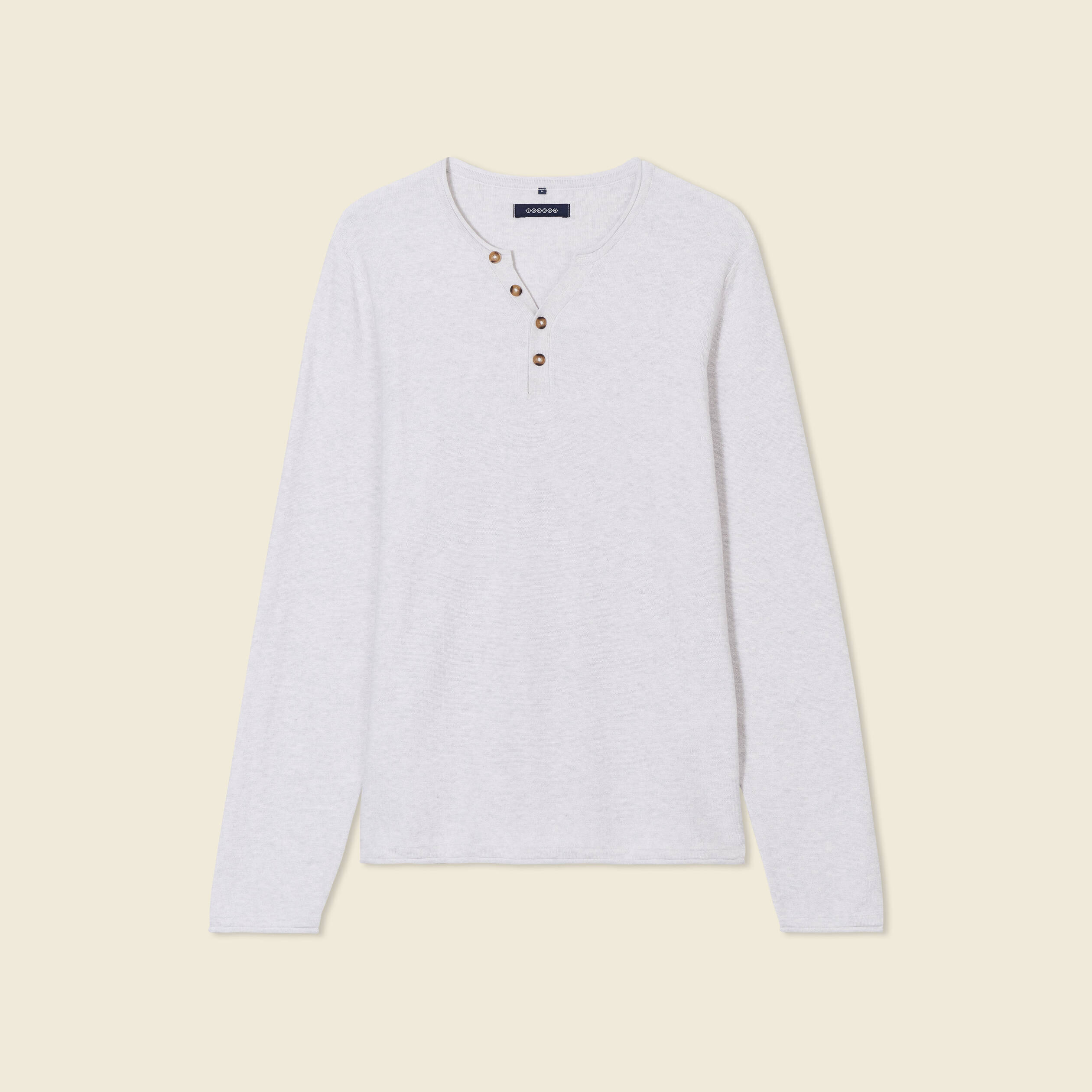 Pull manches longues ecru homme
