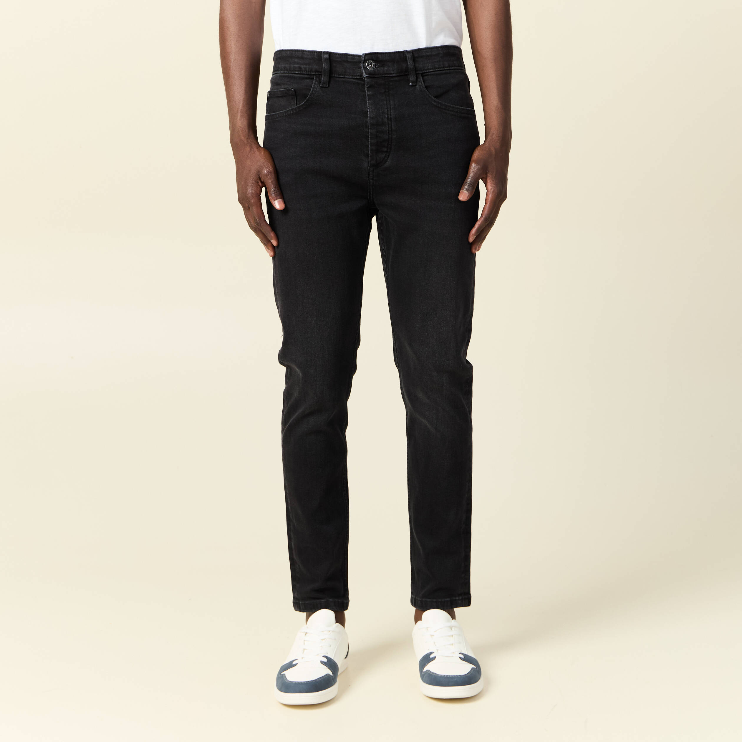 jeans skinny tapered denim noir homme Jeans skinny tapered denim noir homme