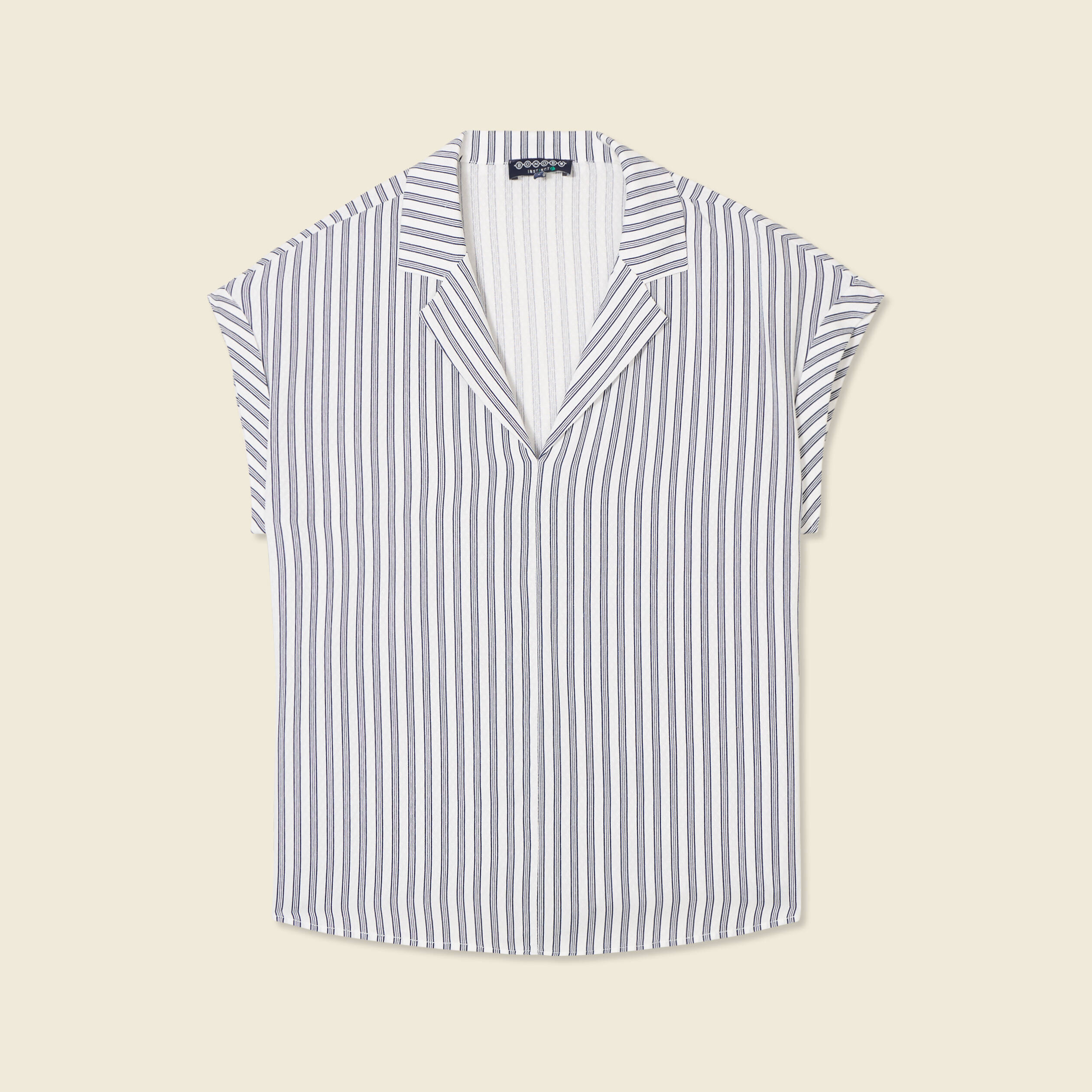 blouse eco responsable bleu fonce femme Blouse éco-responsable bleu foncé femme