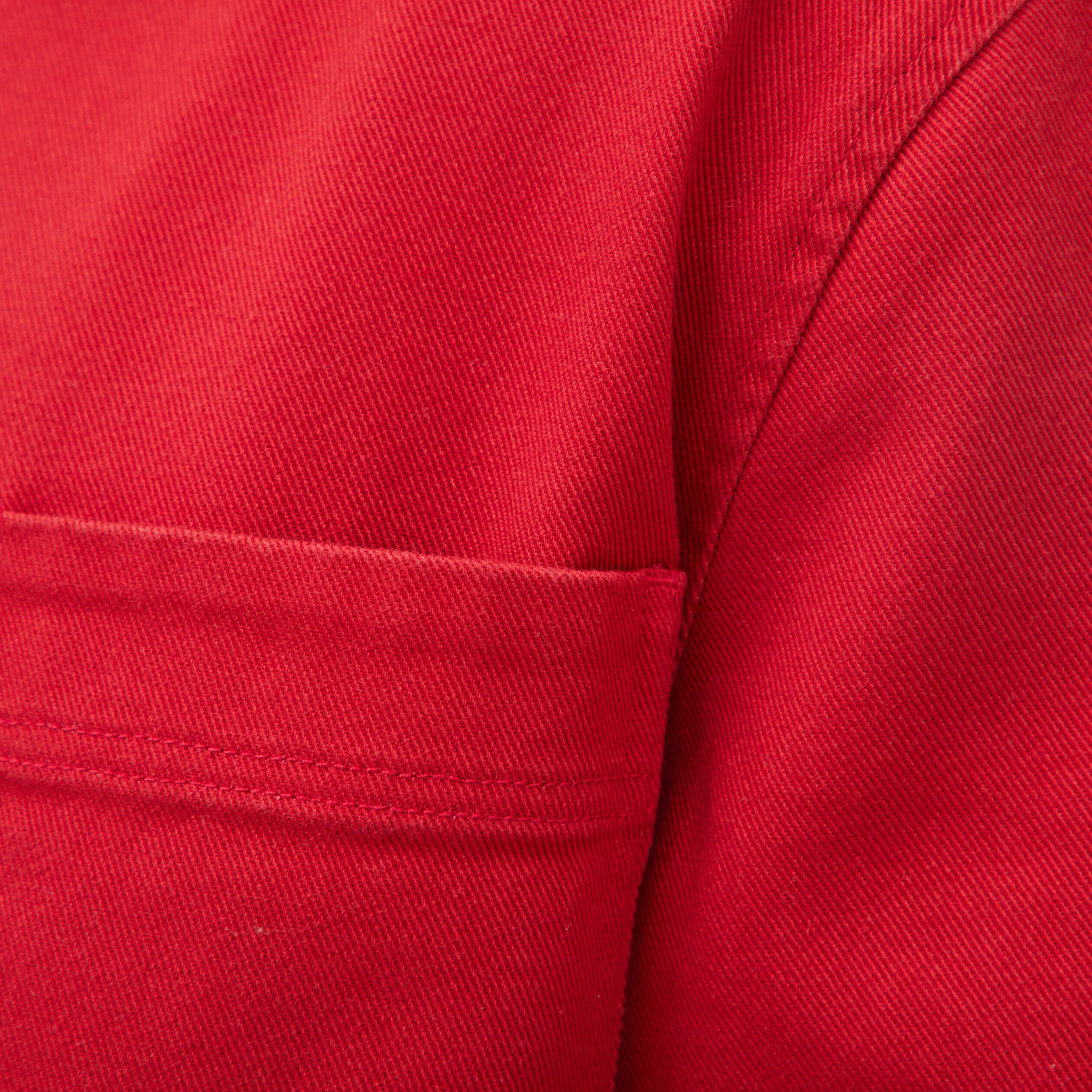 Surchemise droite en coton rouge fonc&eacute; homme