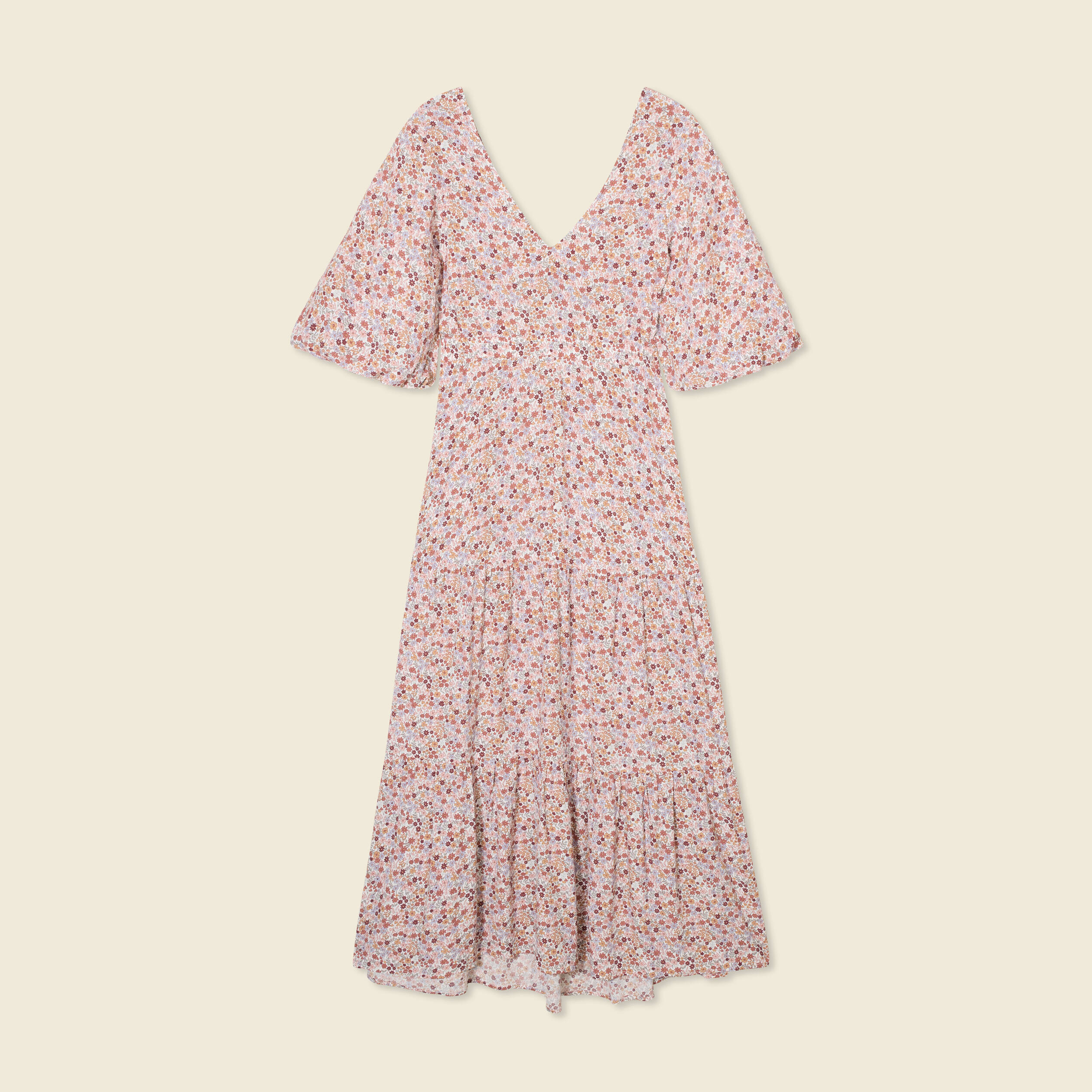 robe longue evasee ivoire femme Robe longue évasée ivoire femme