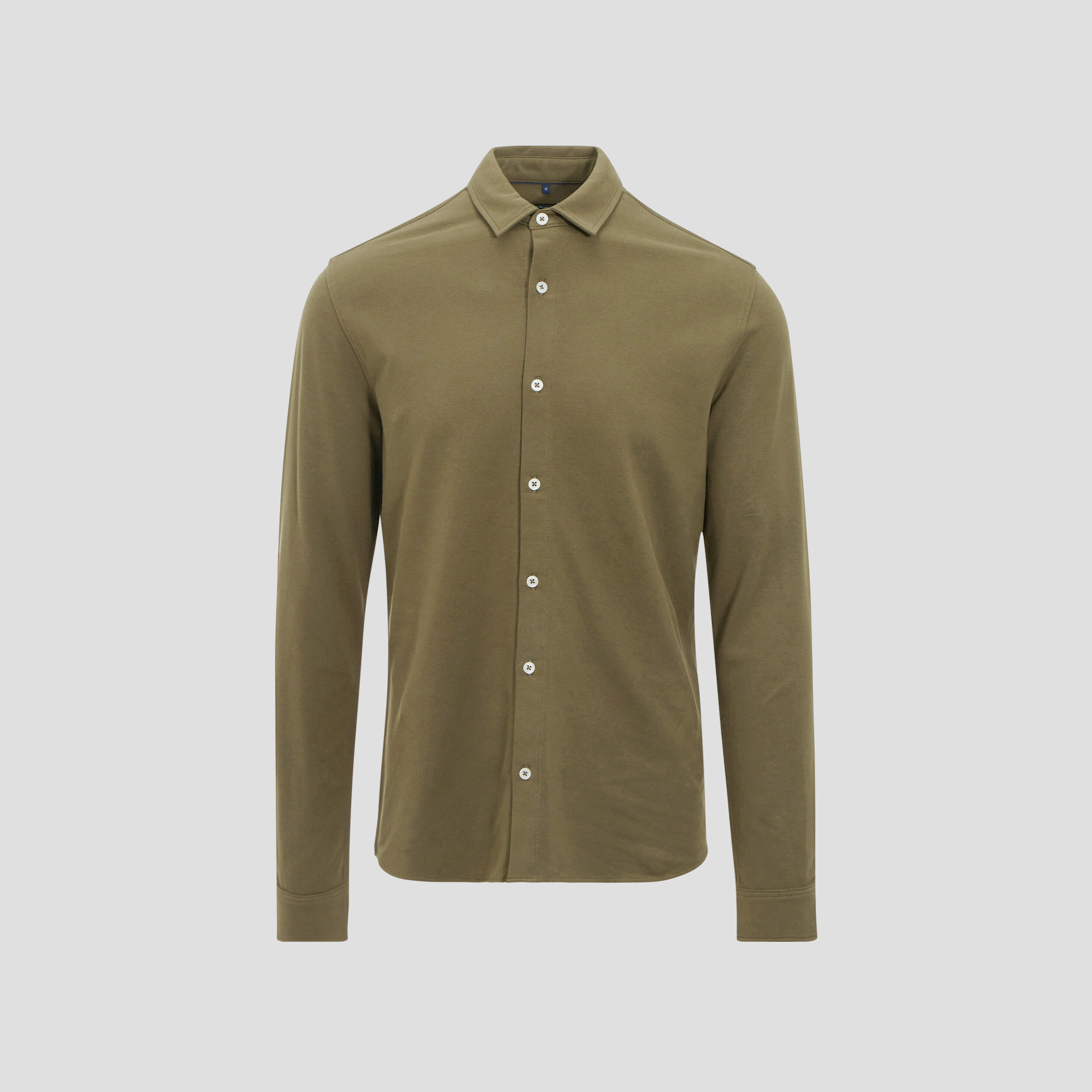 Chemise manches longues taupe homme