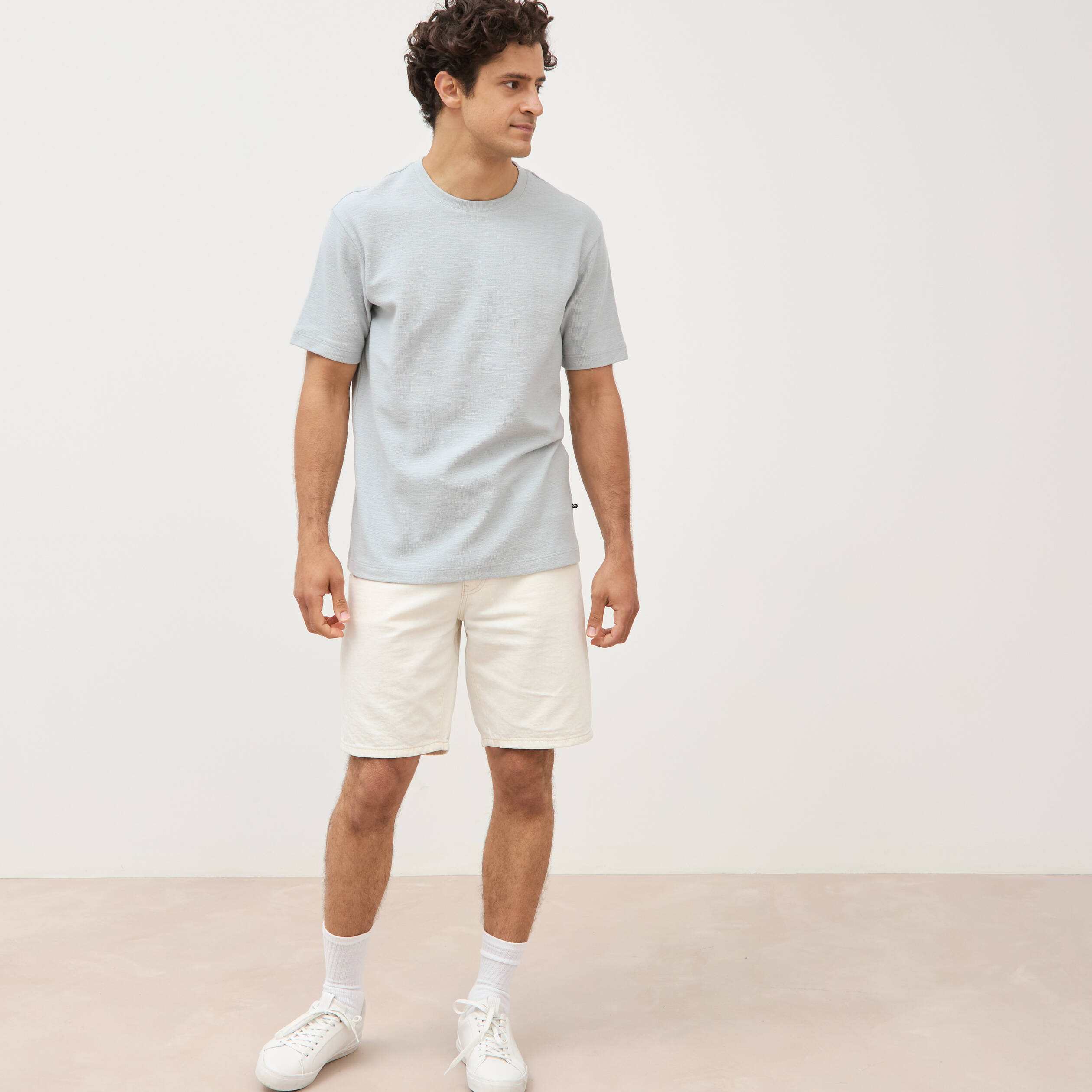 T-shirt manches courtes gris clair homme