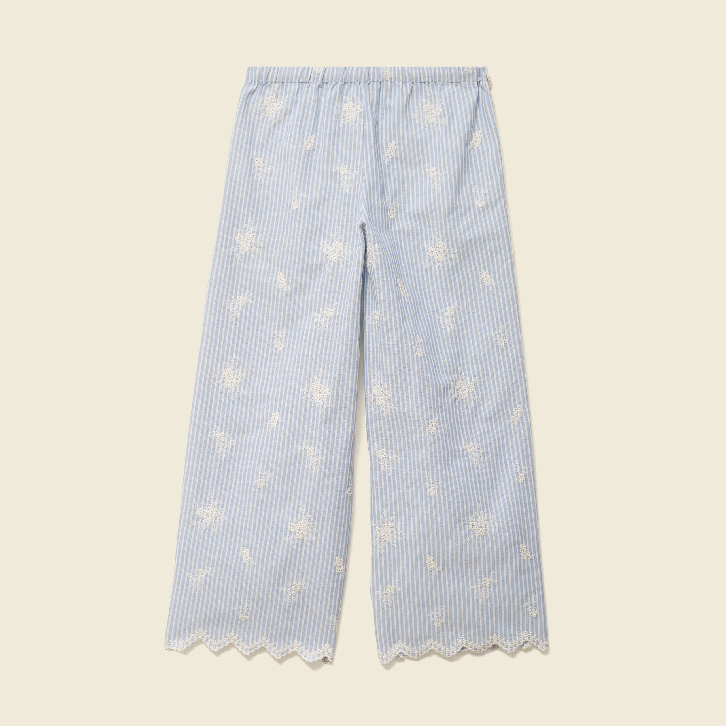 Pantalon loose taille standard bleu clair femme