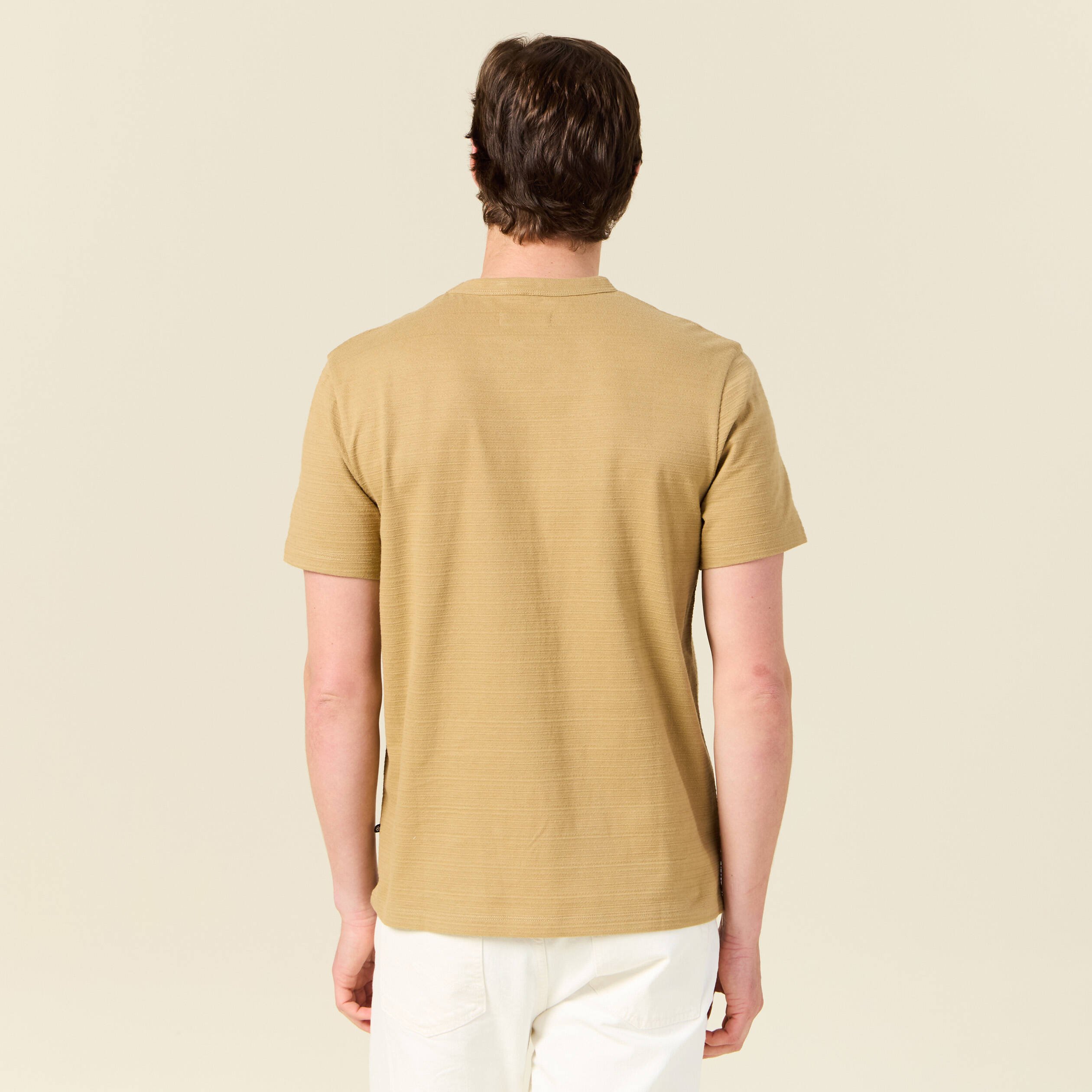 t shirt manches courtes beige homme T-shirt manches courtes beige homme