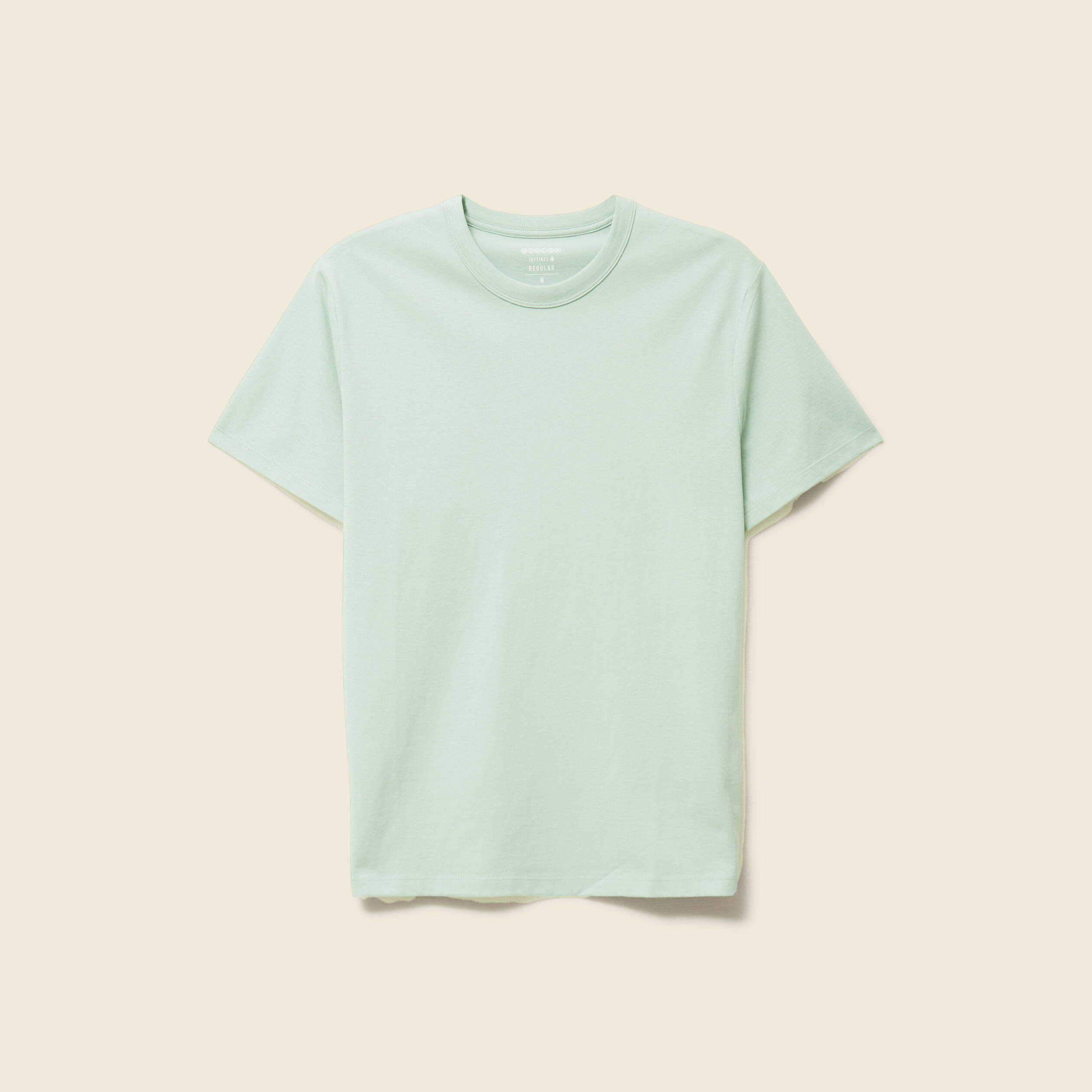 T-shirt en coton manches courtes vert pastel homme