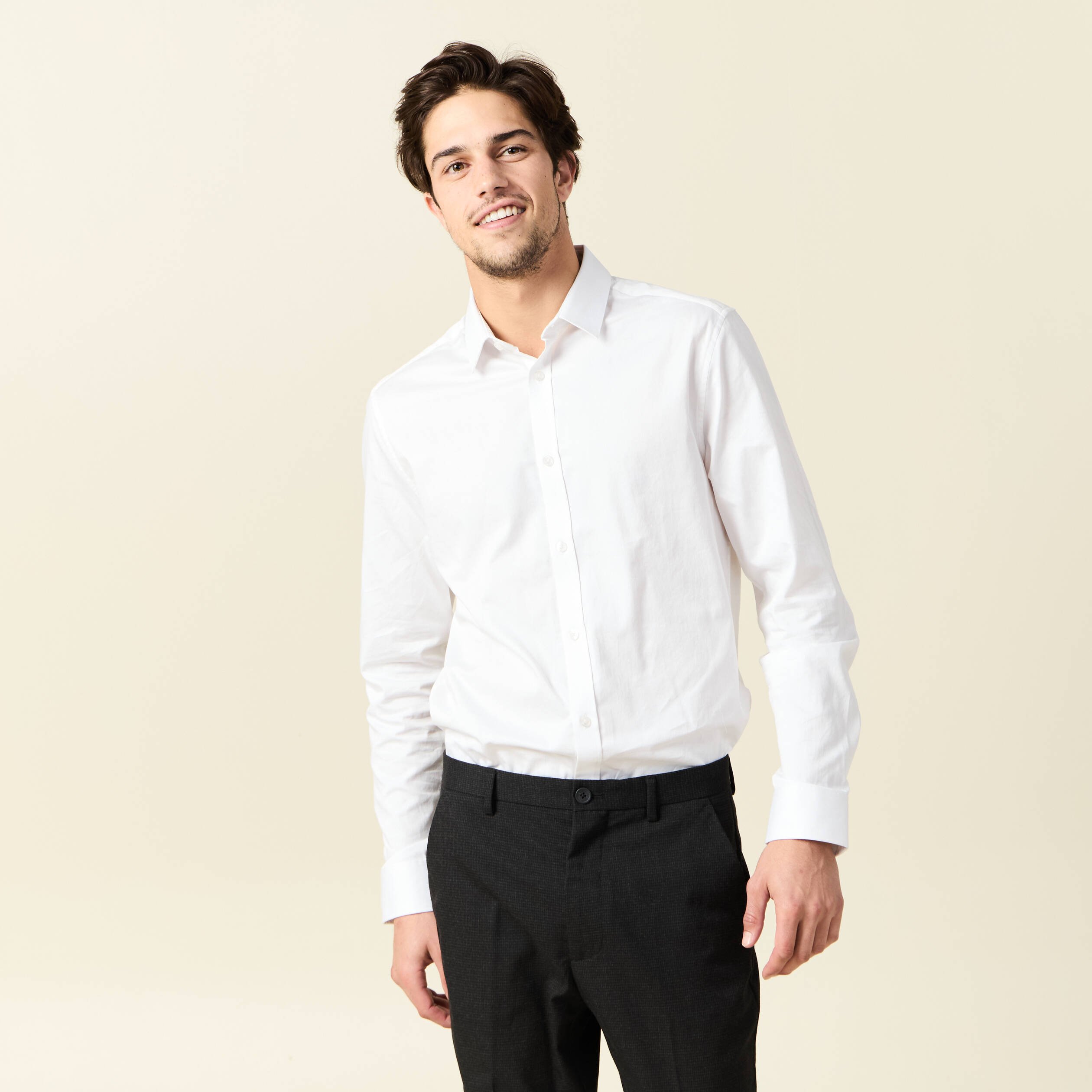 chemise manches longues blanc homme Chemise manches longues blanc homme