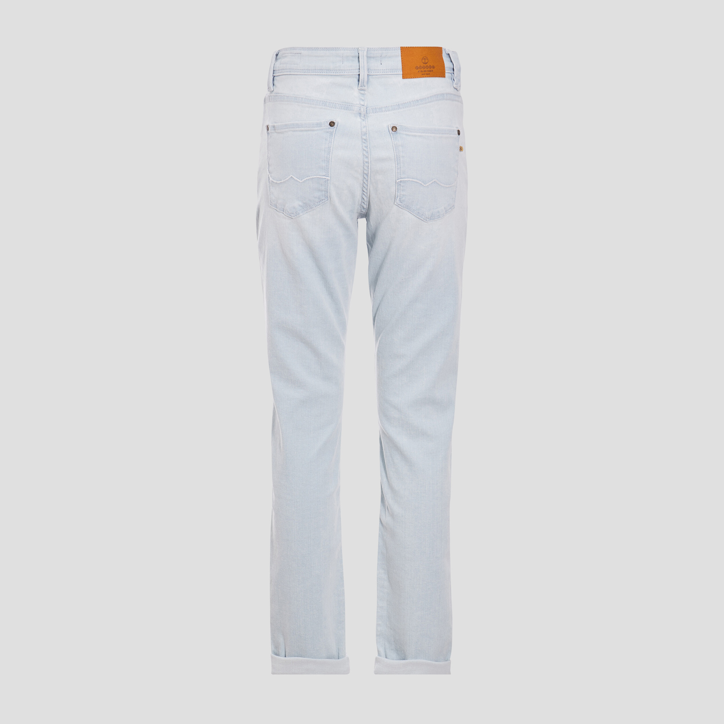 Jeans girlfriend denim bleach femme