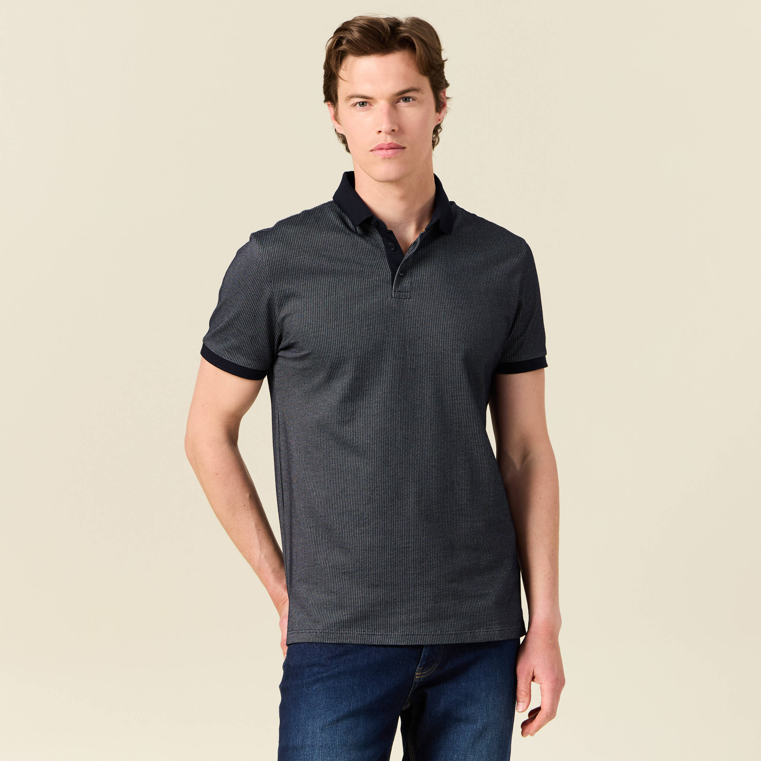 polo manches courtes bleu marine homme Polo manches courtes bleu marine homme
