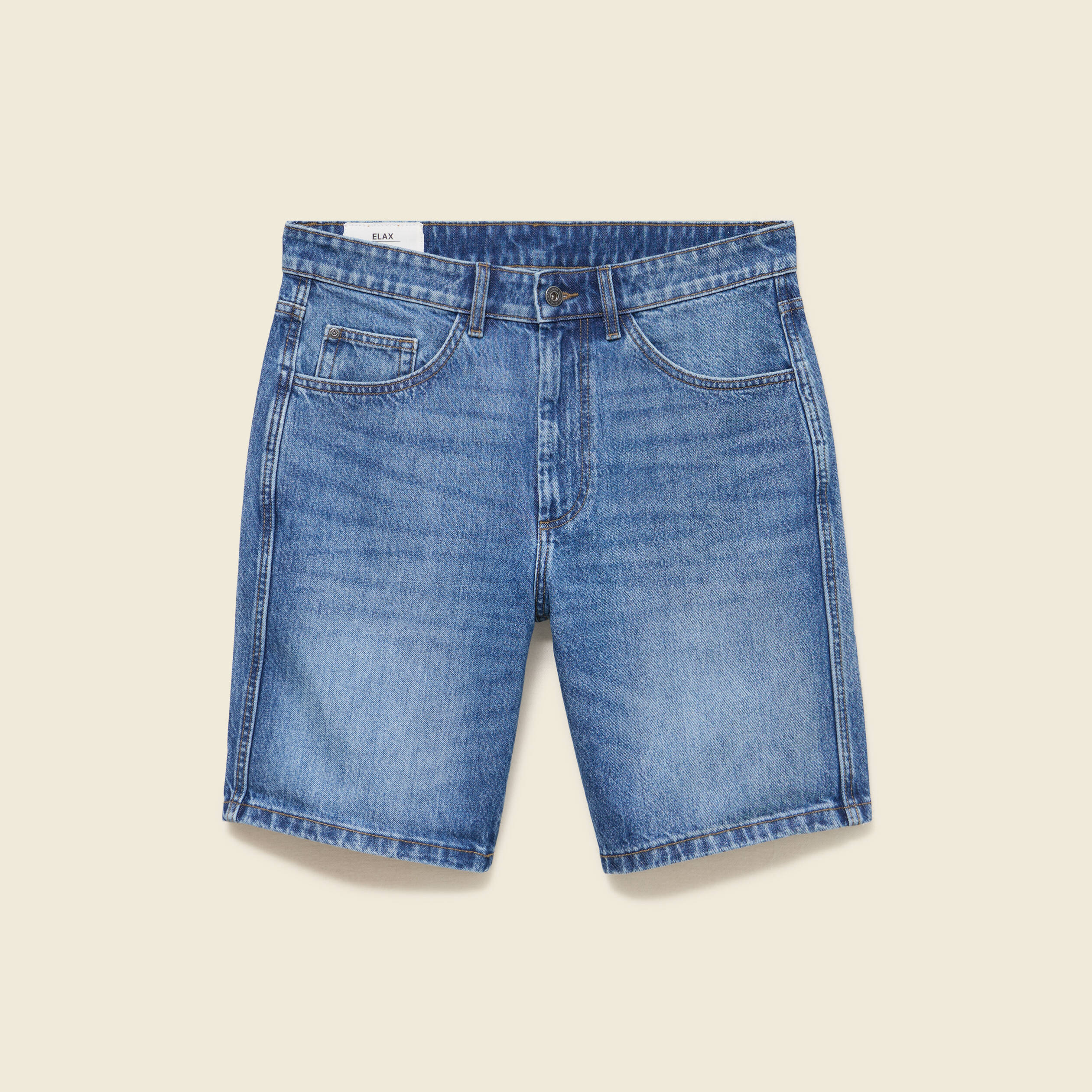 Bermuda en jean coton denim stone homme