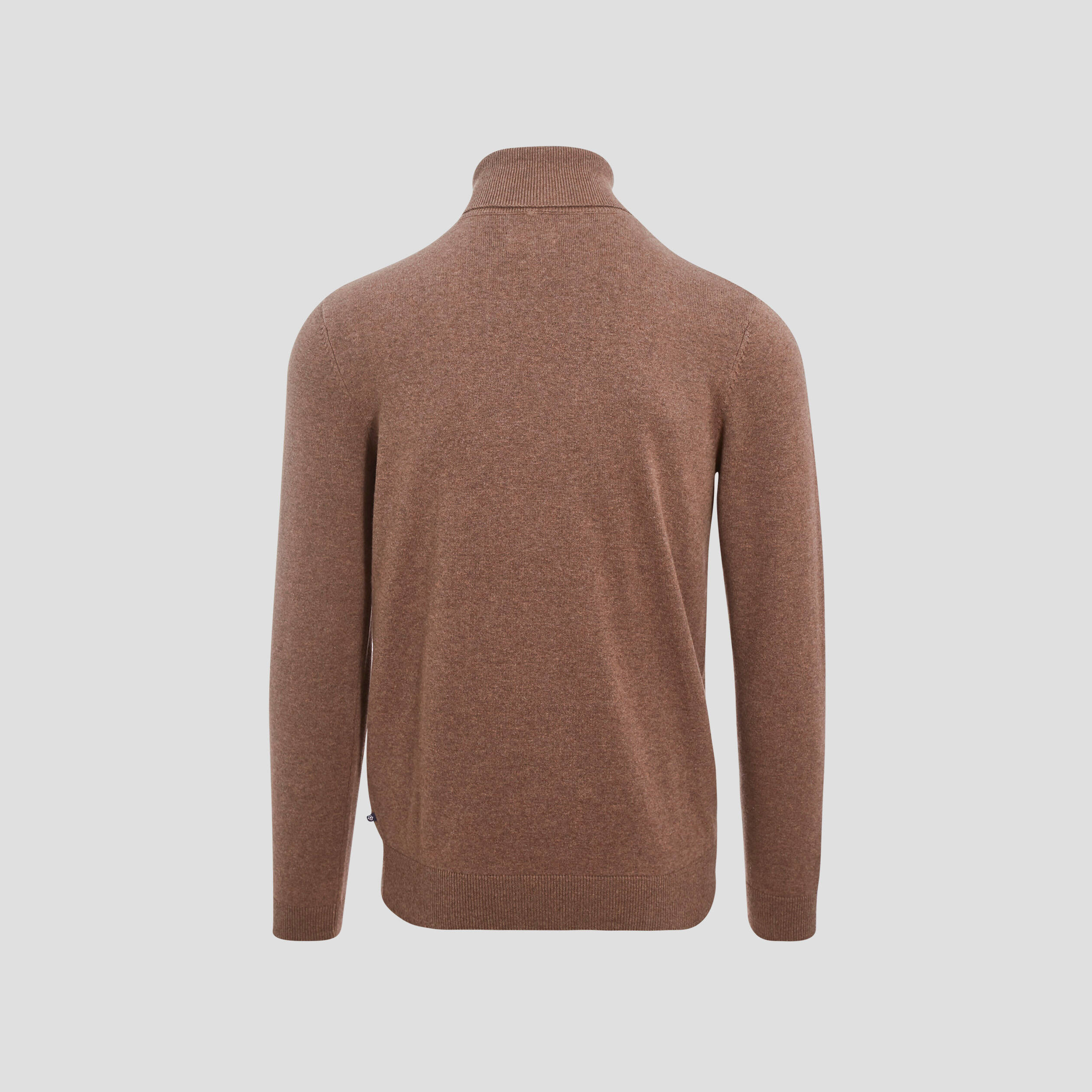 Pull manches longues marron homme