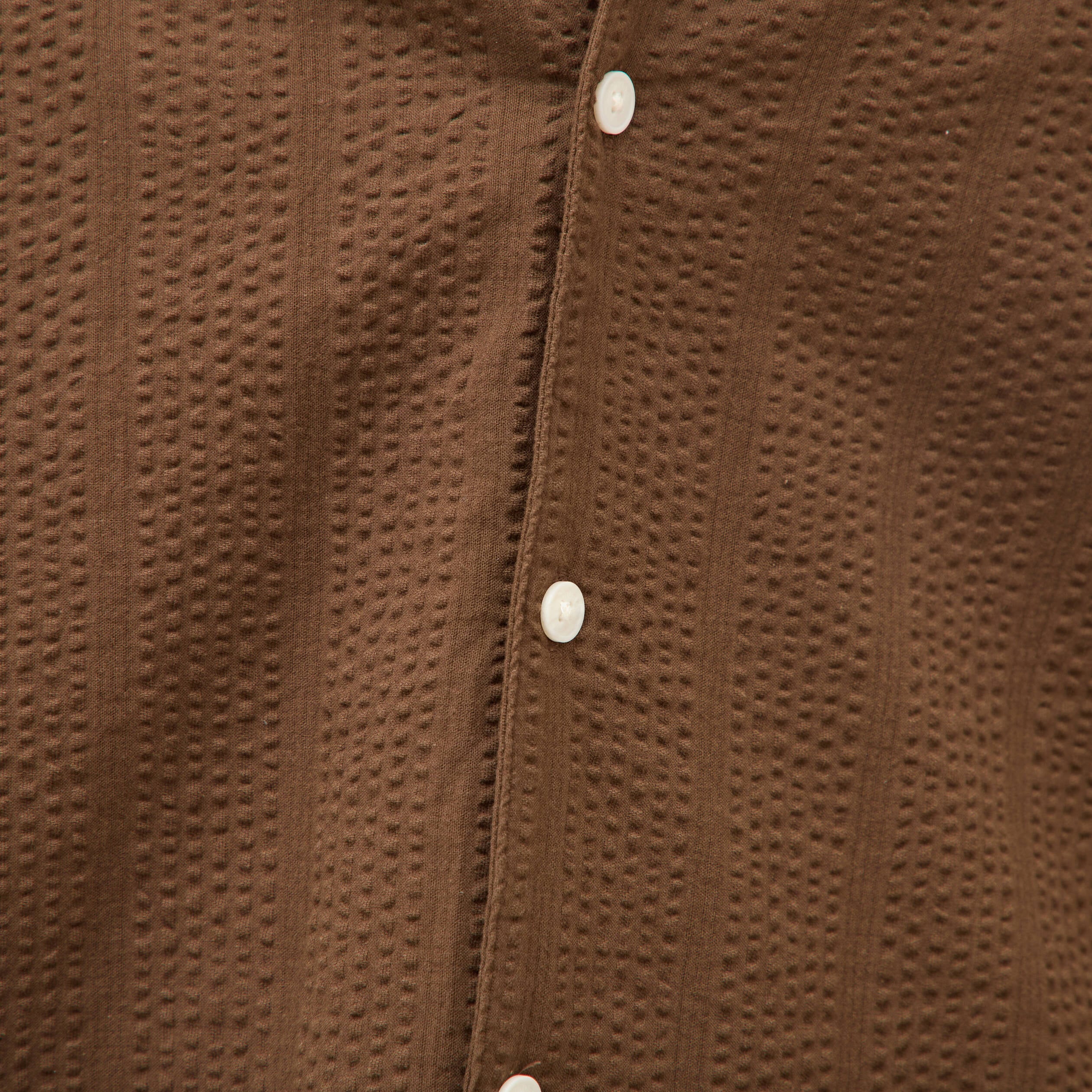 Chemise manches courtes col tailleur taupe homme