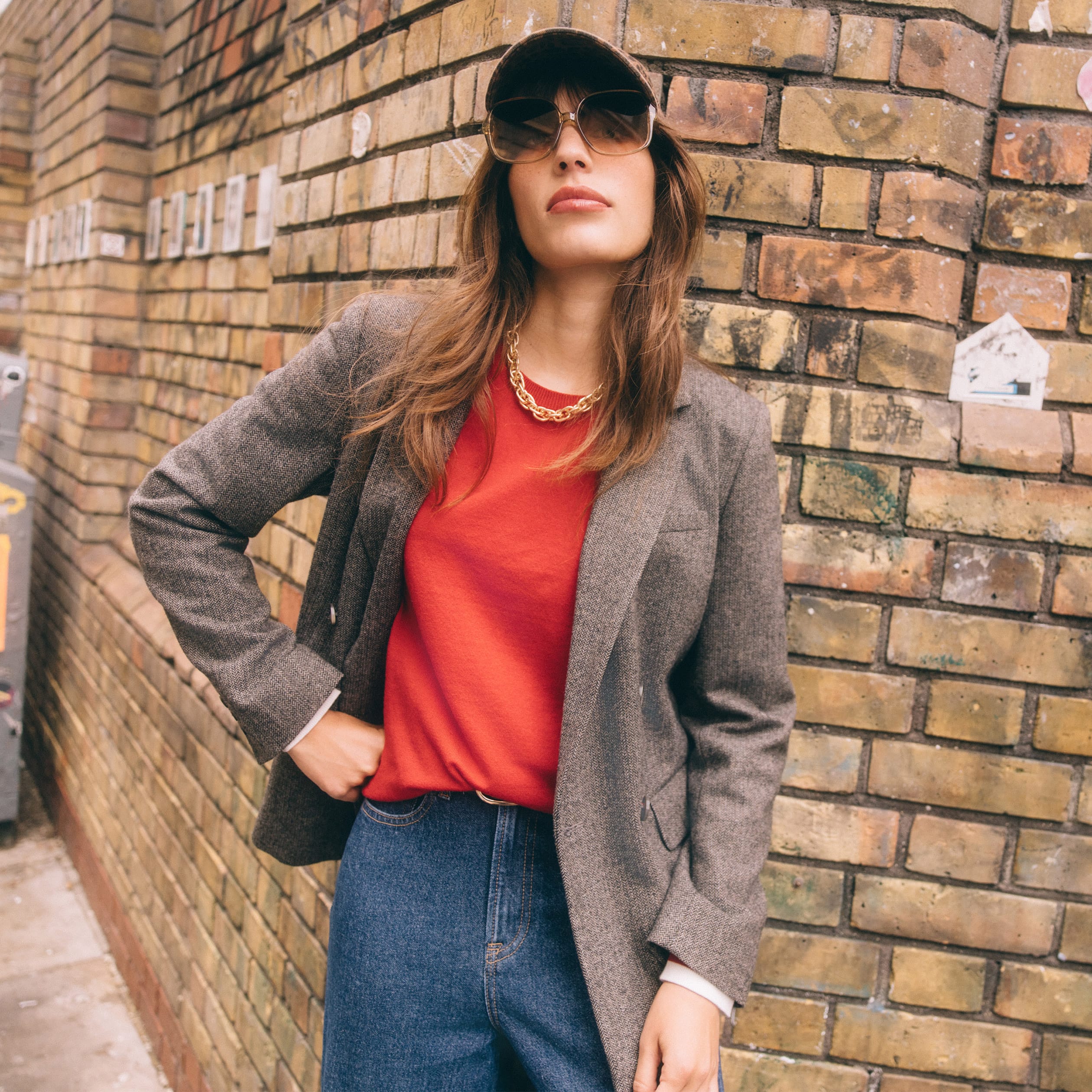 veste oversize manches longues doublee gris fonce femme Veste oversize manches longues doublée gris foncé femme
