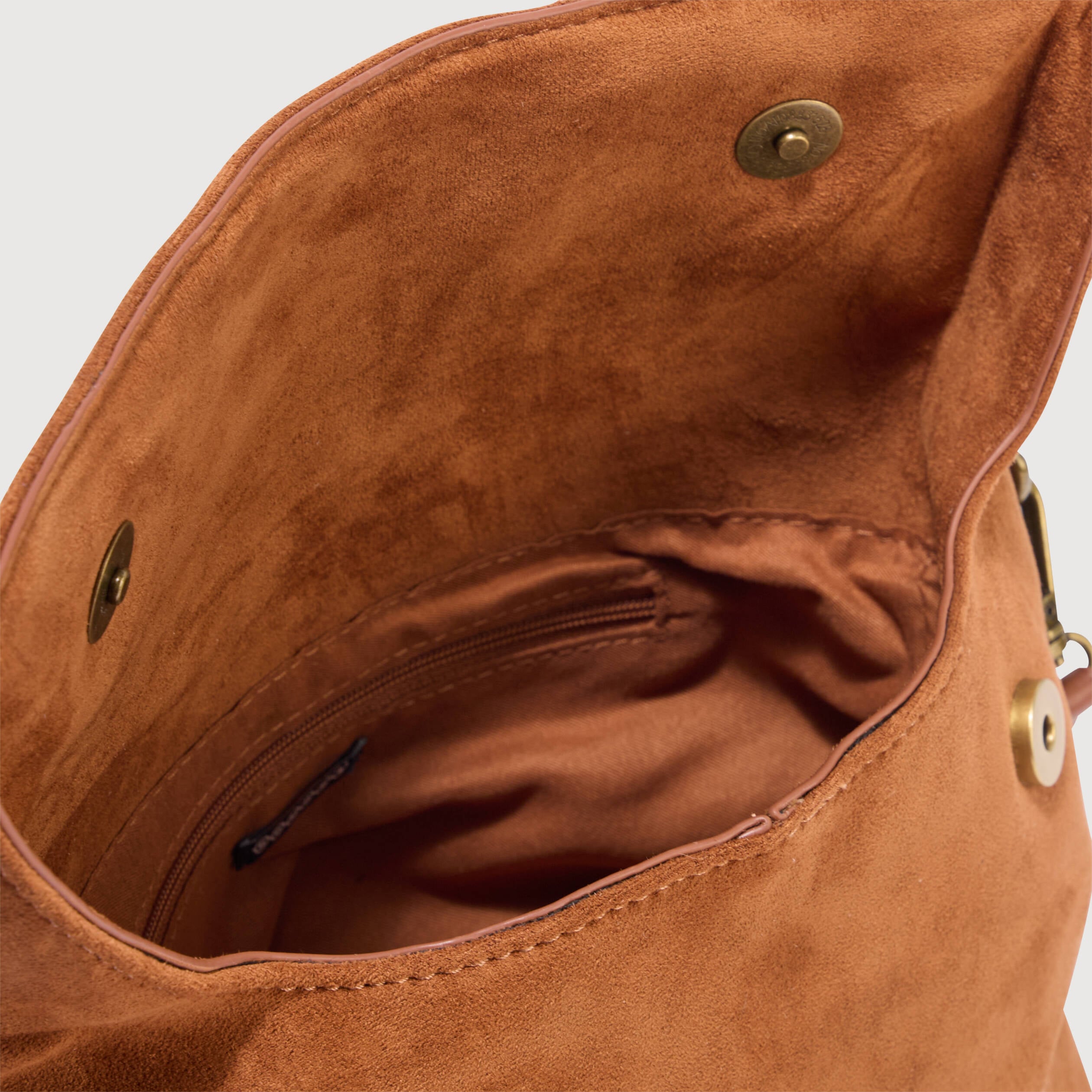 Sac bandouli&egrave;re avec doublure marron clair femme