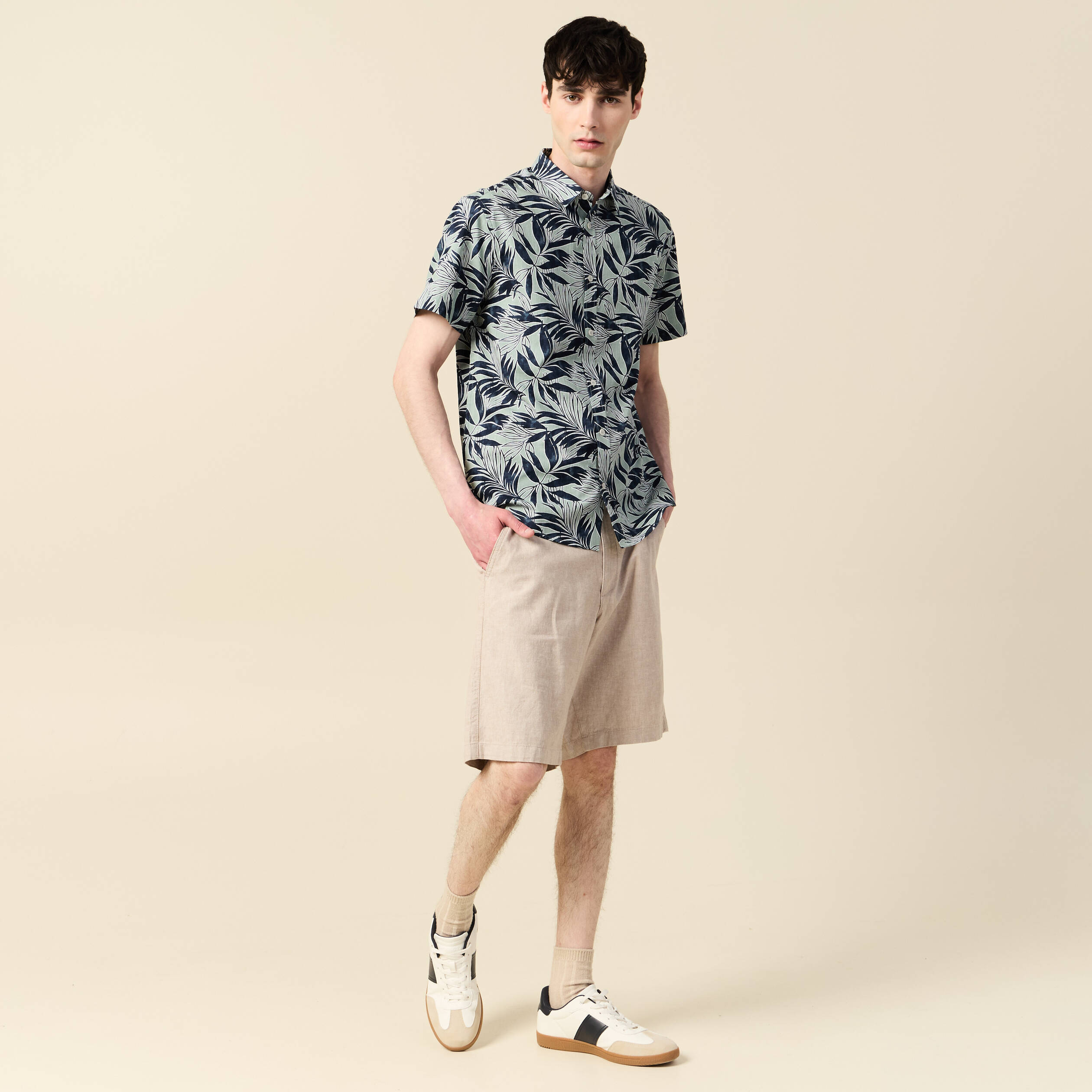 chemise manches courtes vert homme Chemise manches courtes vert homme