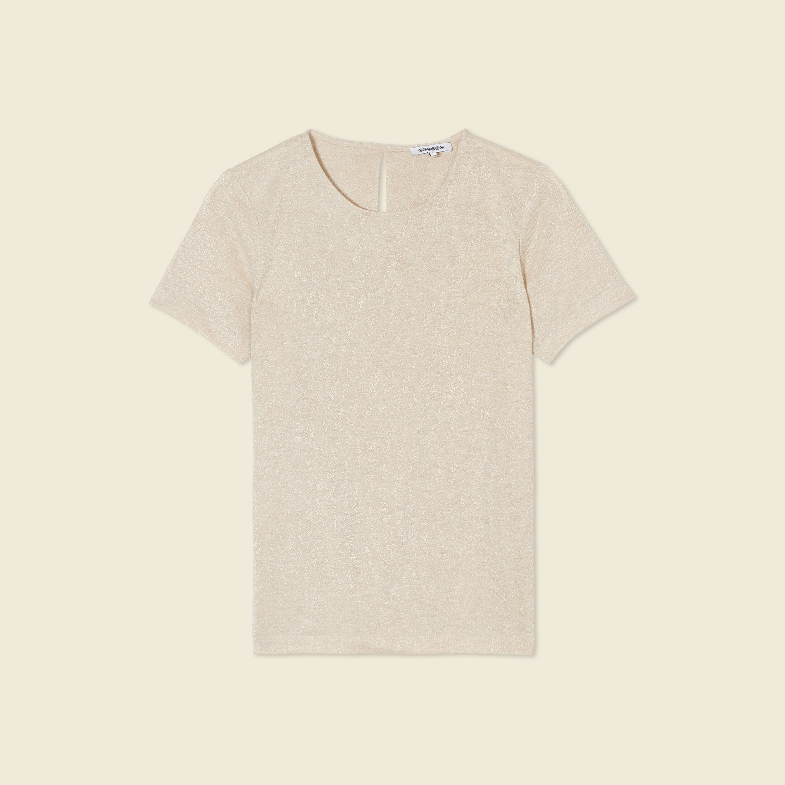 t shirt manches courtes creme femme T-shirt manches courtes creme femme