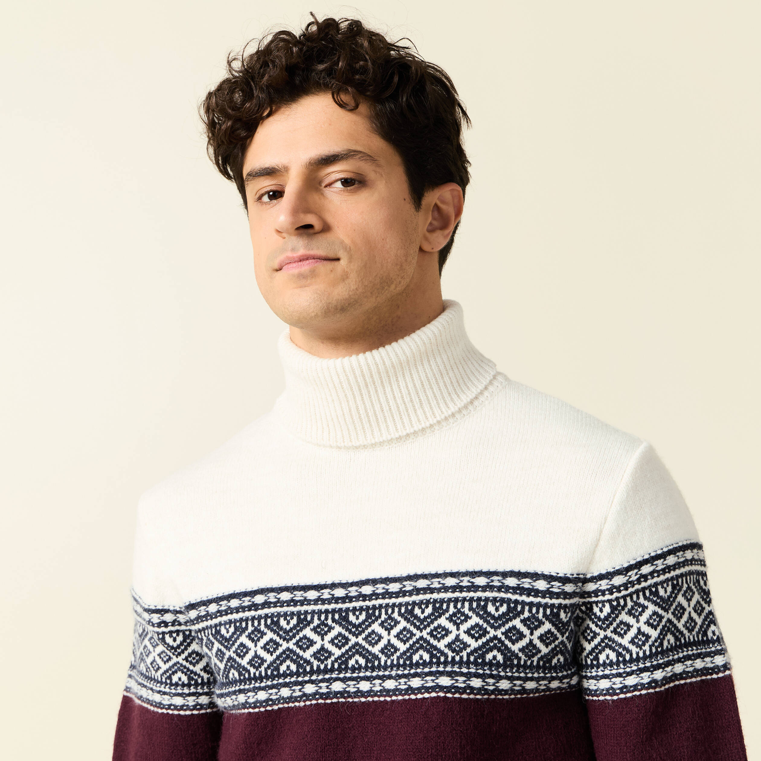 pull manches longues prune homme Pull manches longues prune homme