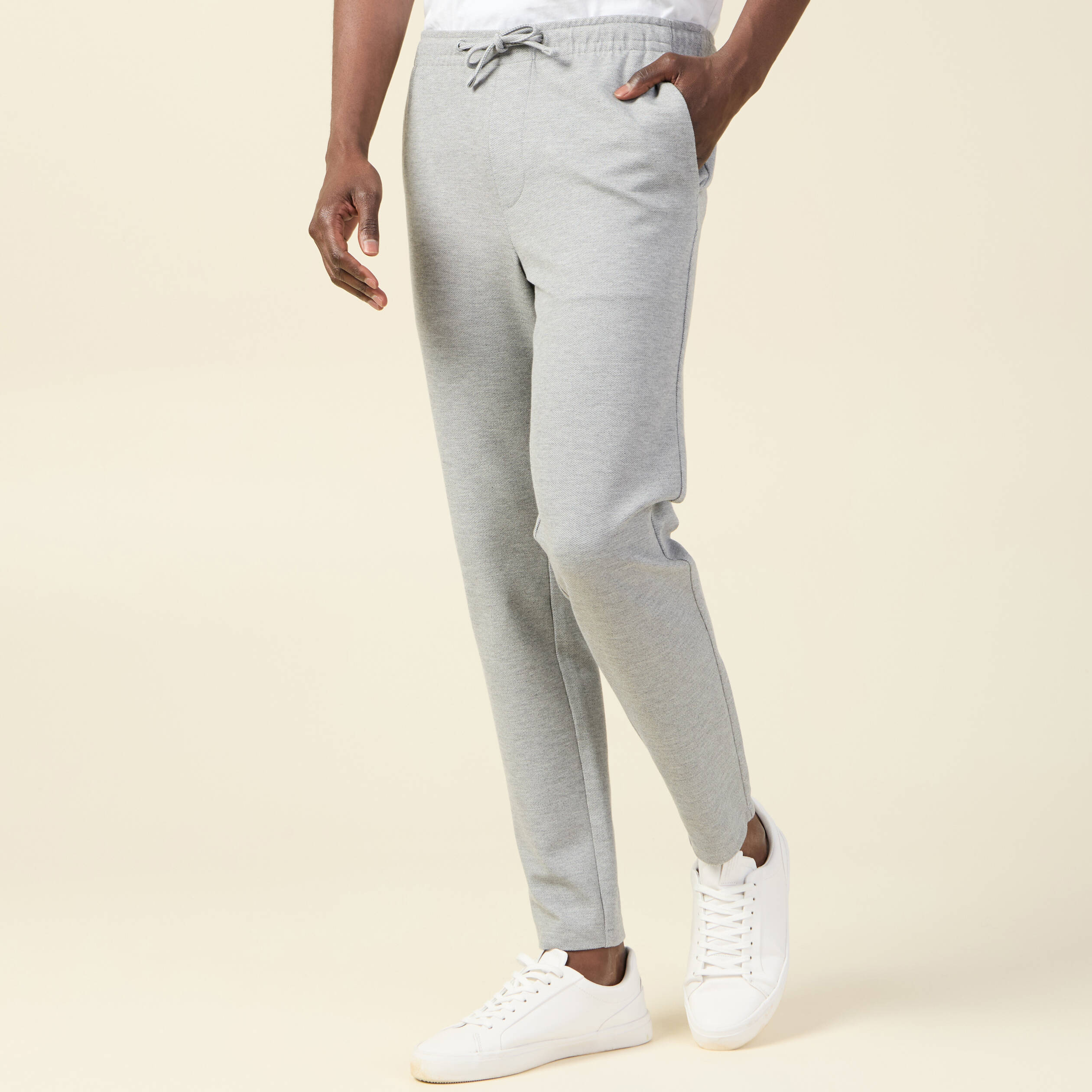 Pantalon chino jogger gris fonc homme Bonobo