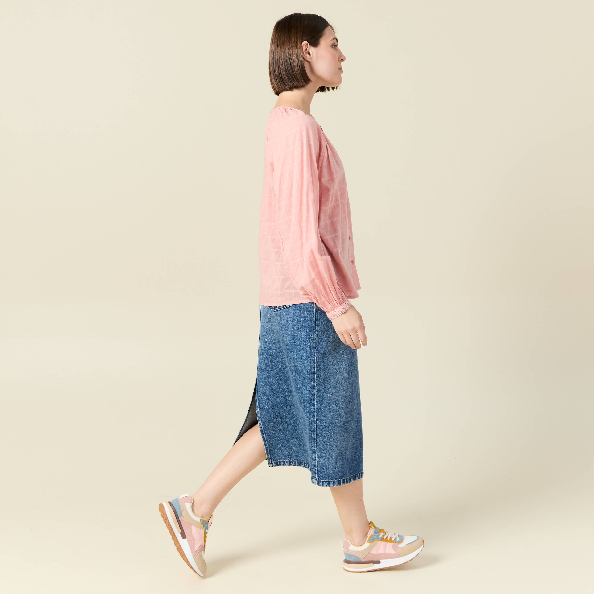 blouse manches longues rose femme Blouse manches longues rose femme