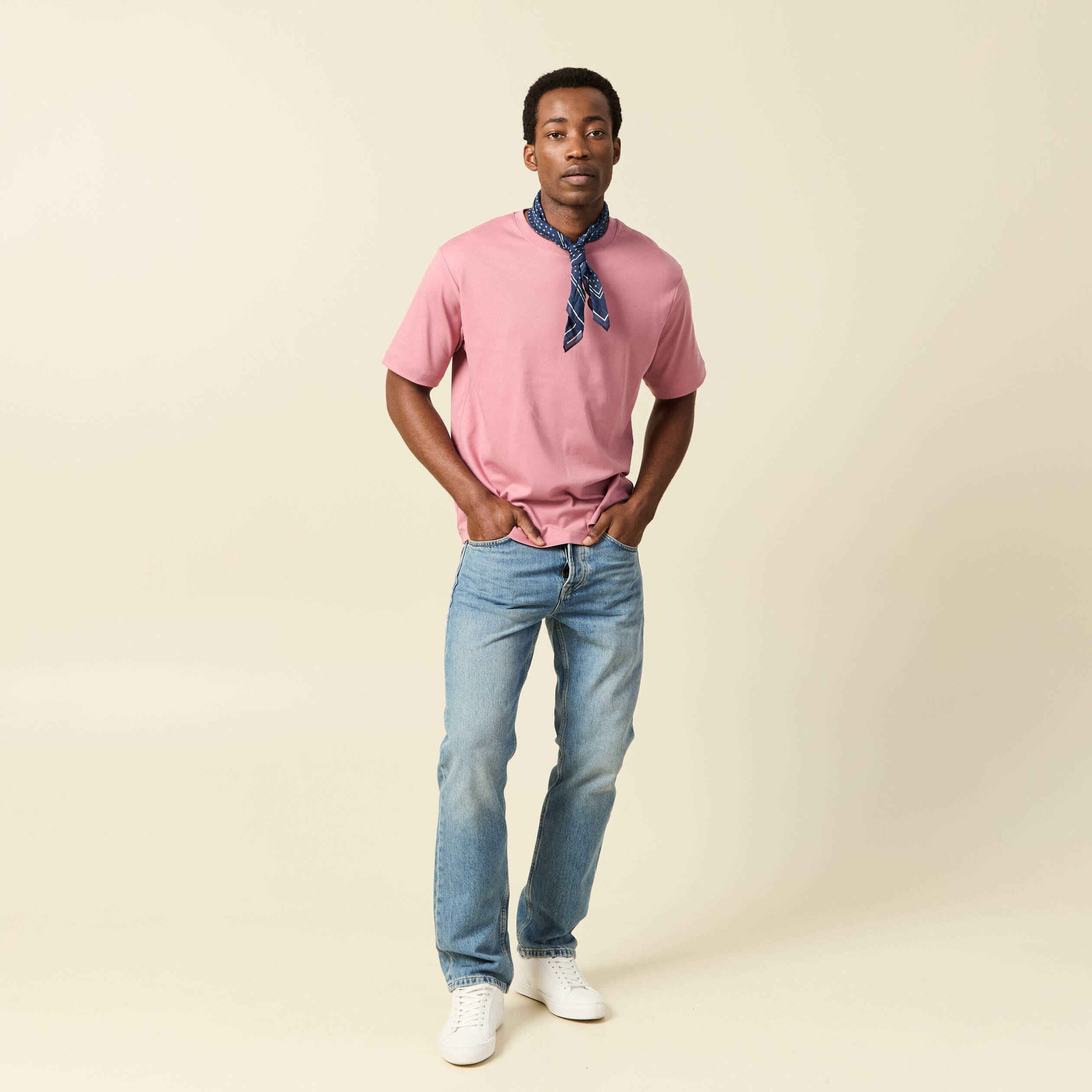 T-shirt manches courtes vieux rose homme