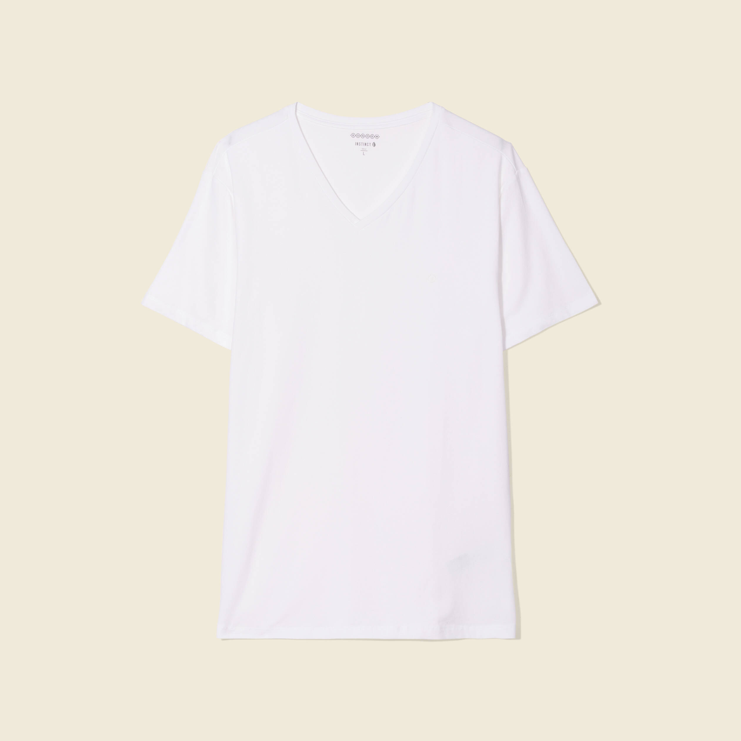t shirt col v homme instinct blanc homme T-shirt col V homme Instinct blanc homme