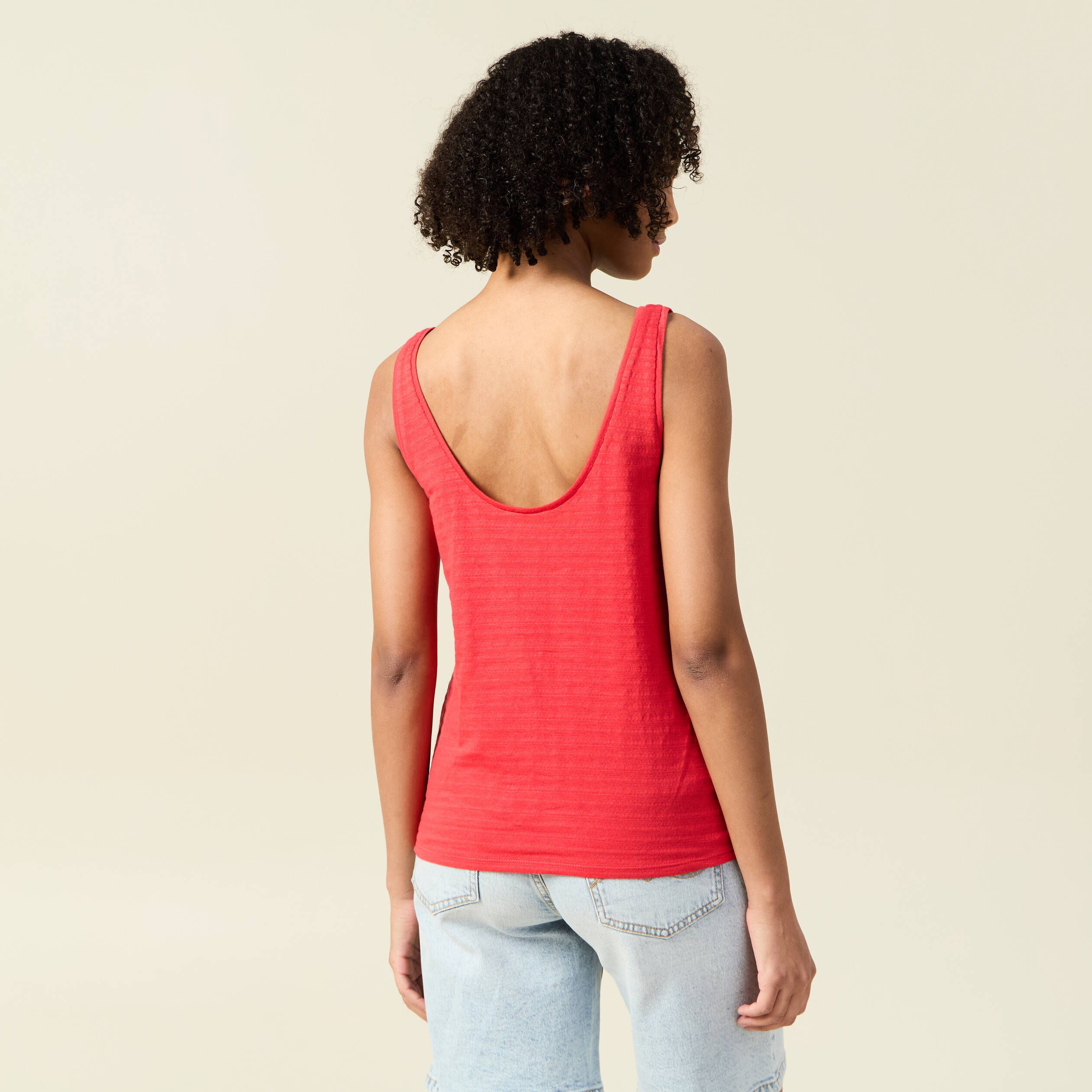 debardeur sans manches rouge femme Débardeur sans manches rouge femme