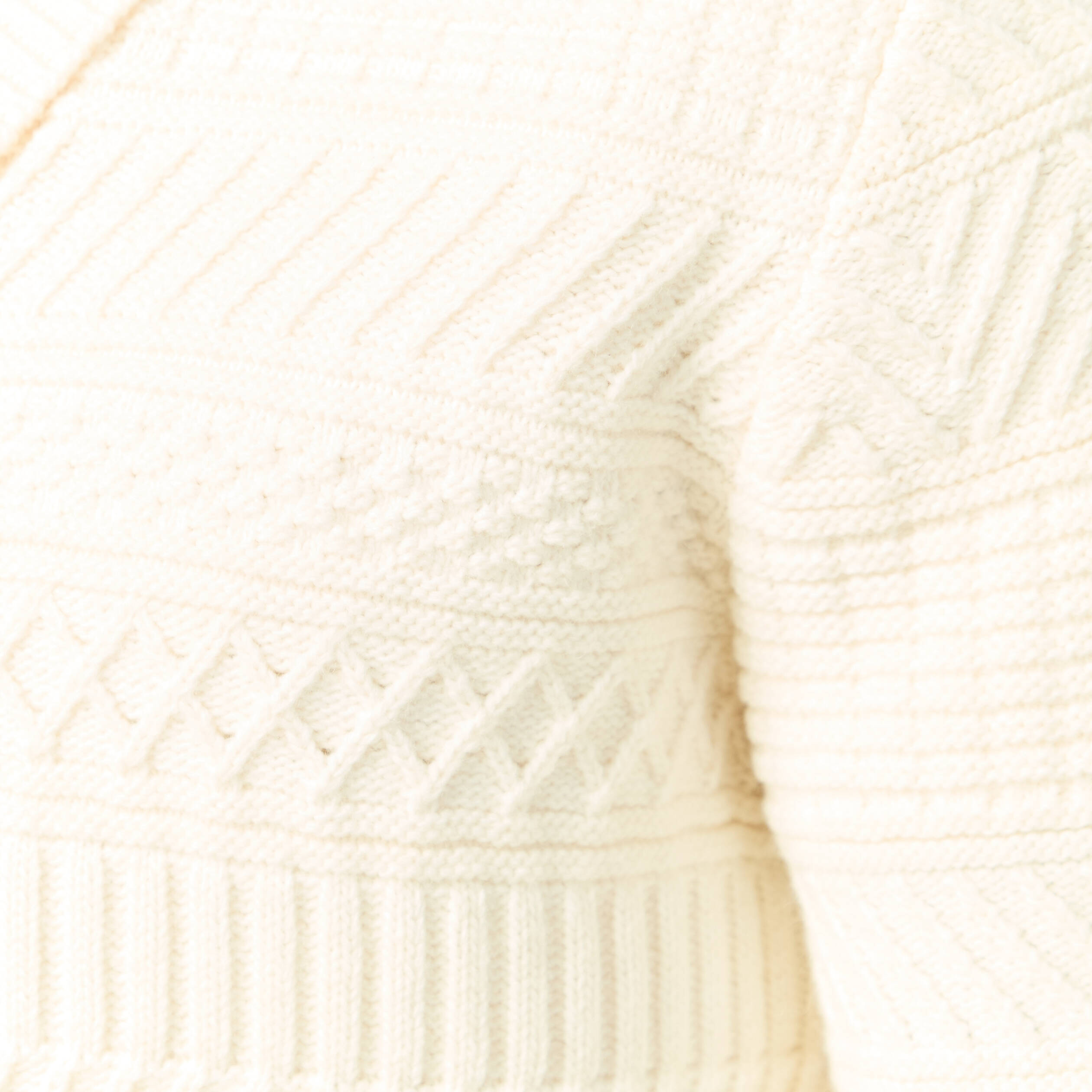 Gilet manches longues col ch&acirc;le ecru homme