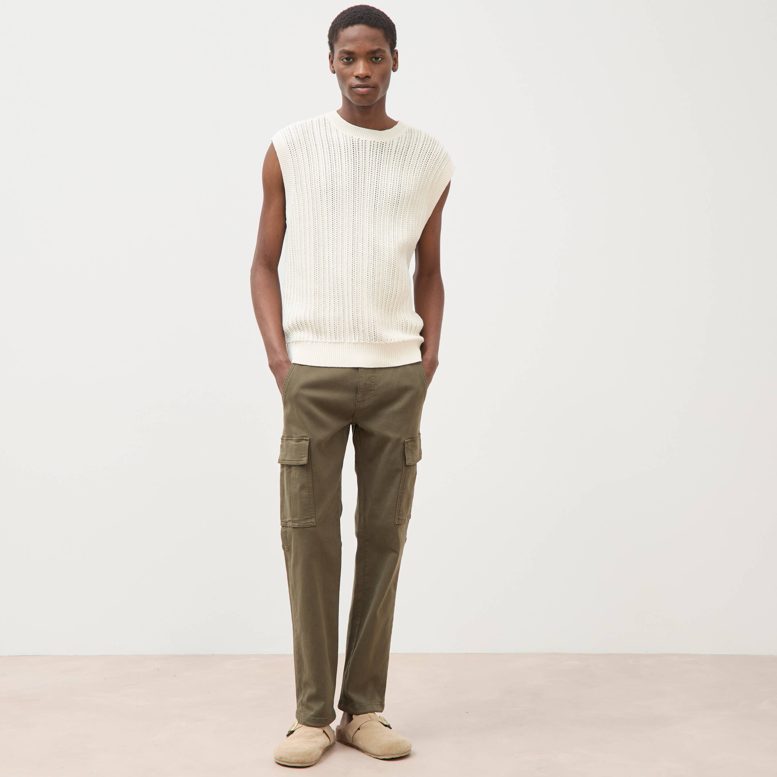 Pantalon battle longueur 32 vert kaki homme