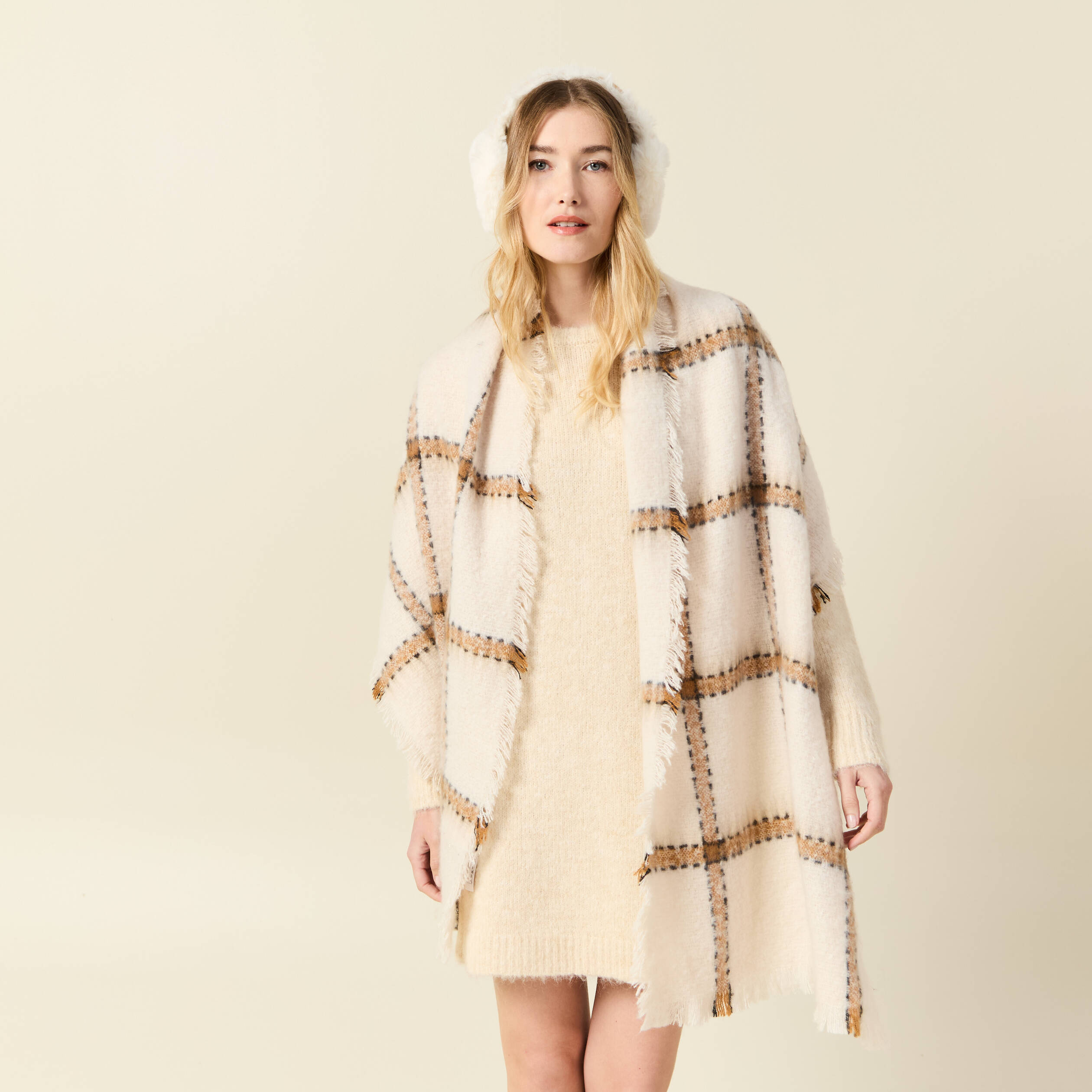 echarpe ecru femme Écharpe ecru femme