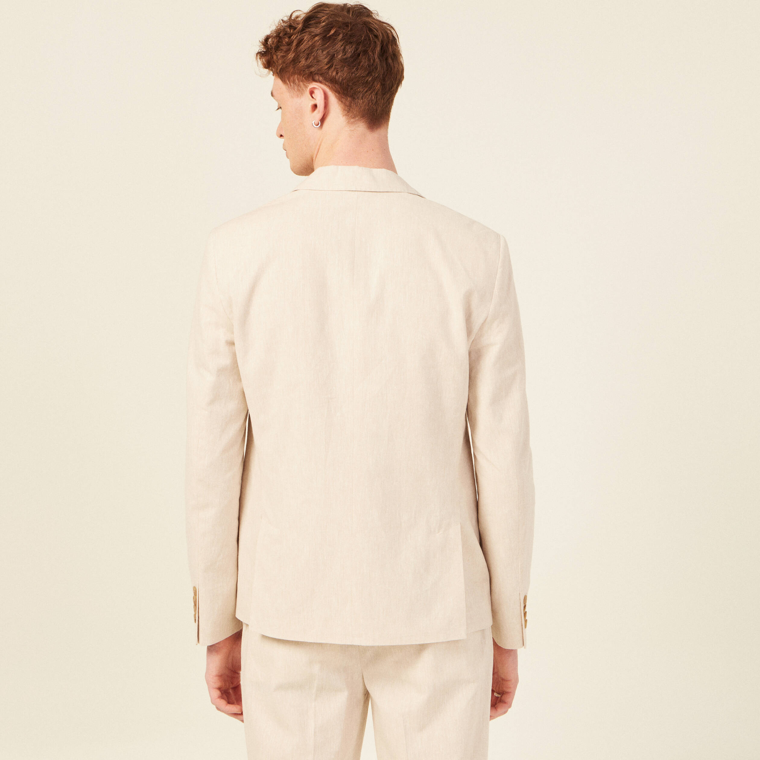veste blazer boutonnee beige homme Veste blazer boutonnée beige homme