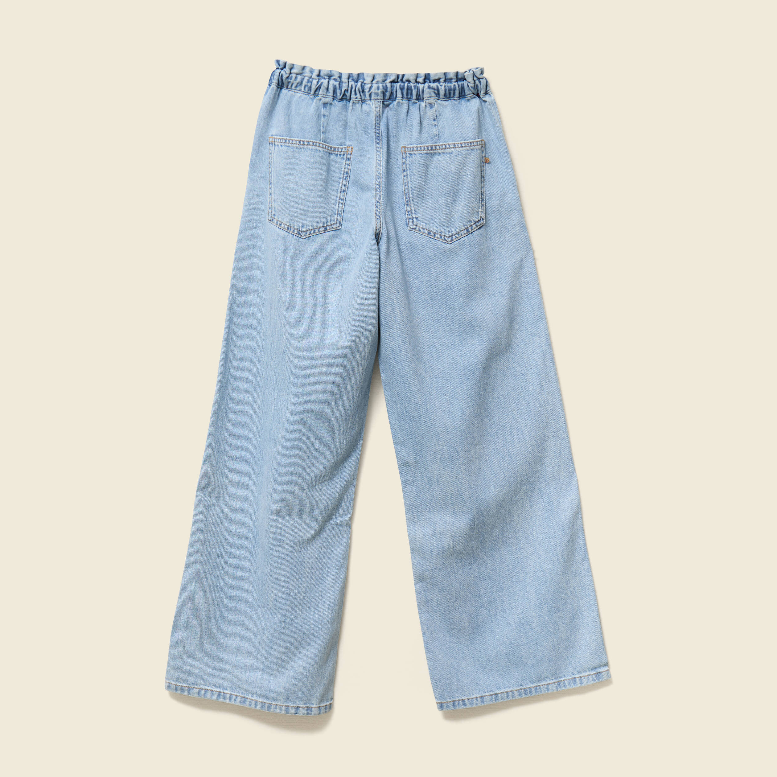 jeans large baggy elastique denim used femme Jeans large baggy élastiqué denim used femme