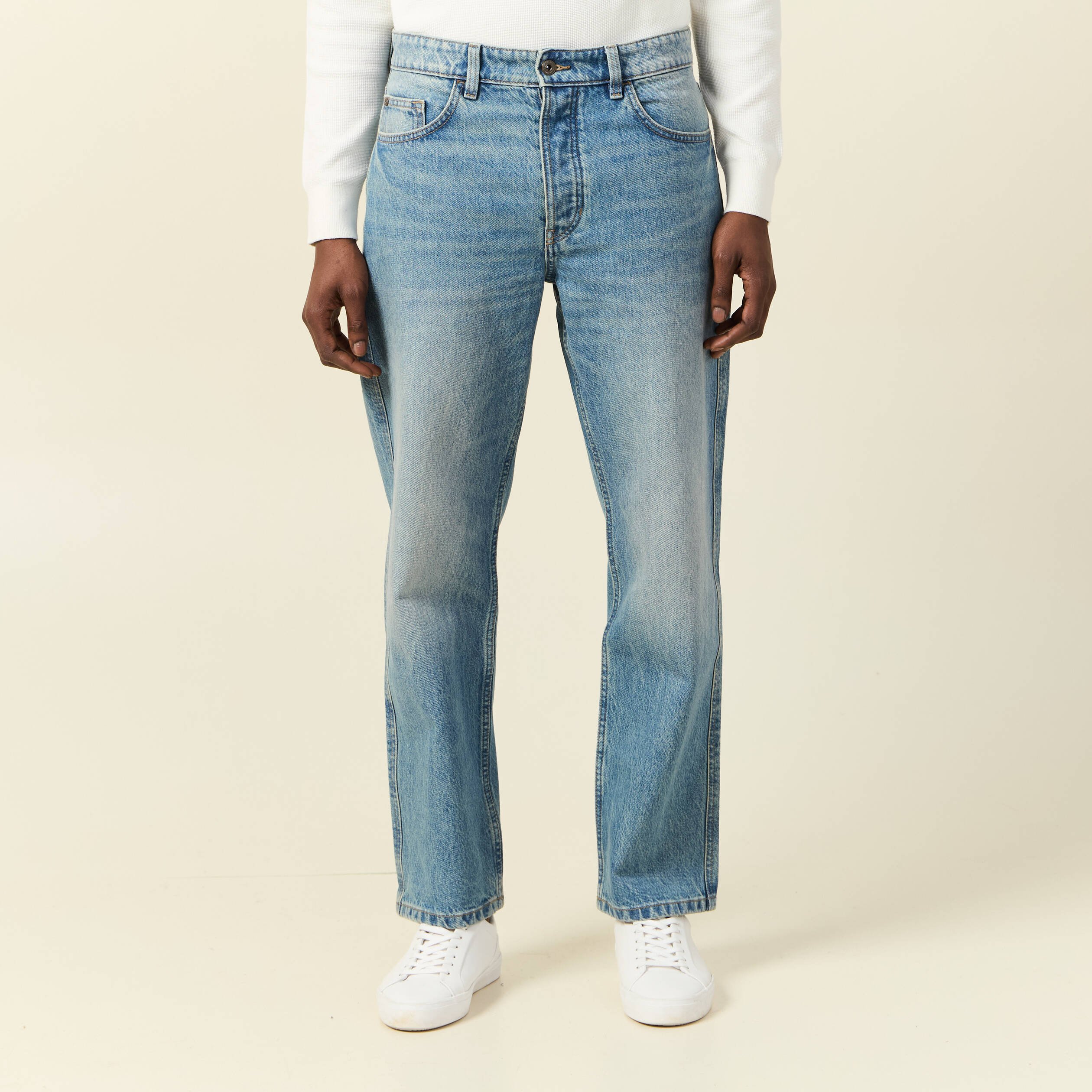 jeans relax 5 poches denim dirty homme Jeans relax 5 poches denim dirty homme
