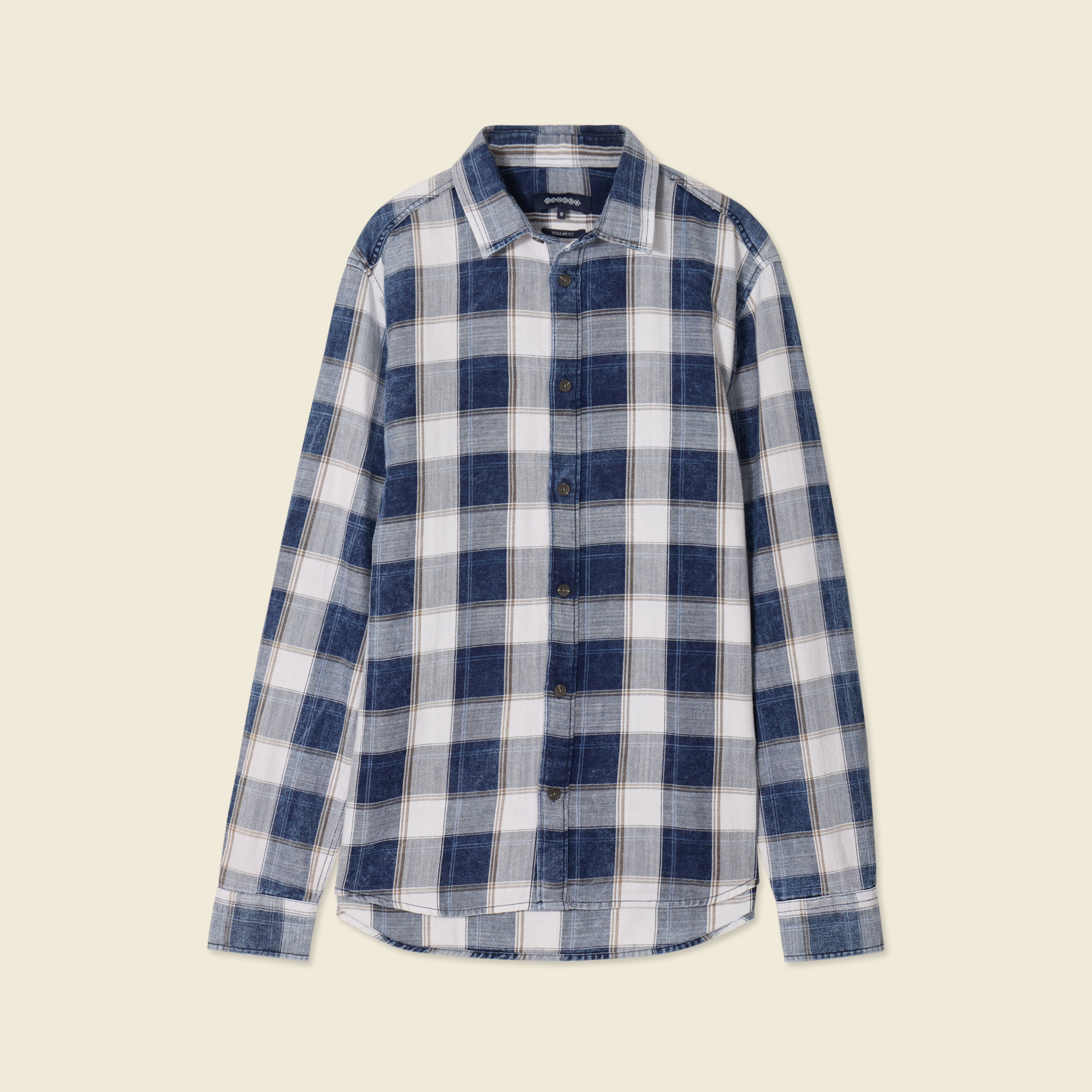 Chemise manches longues ecru homme