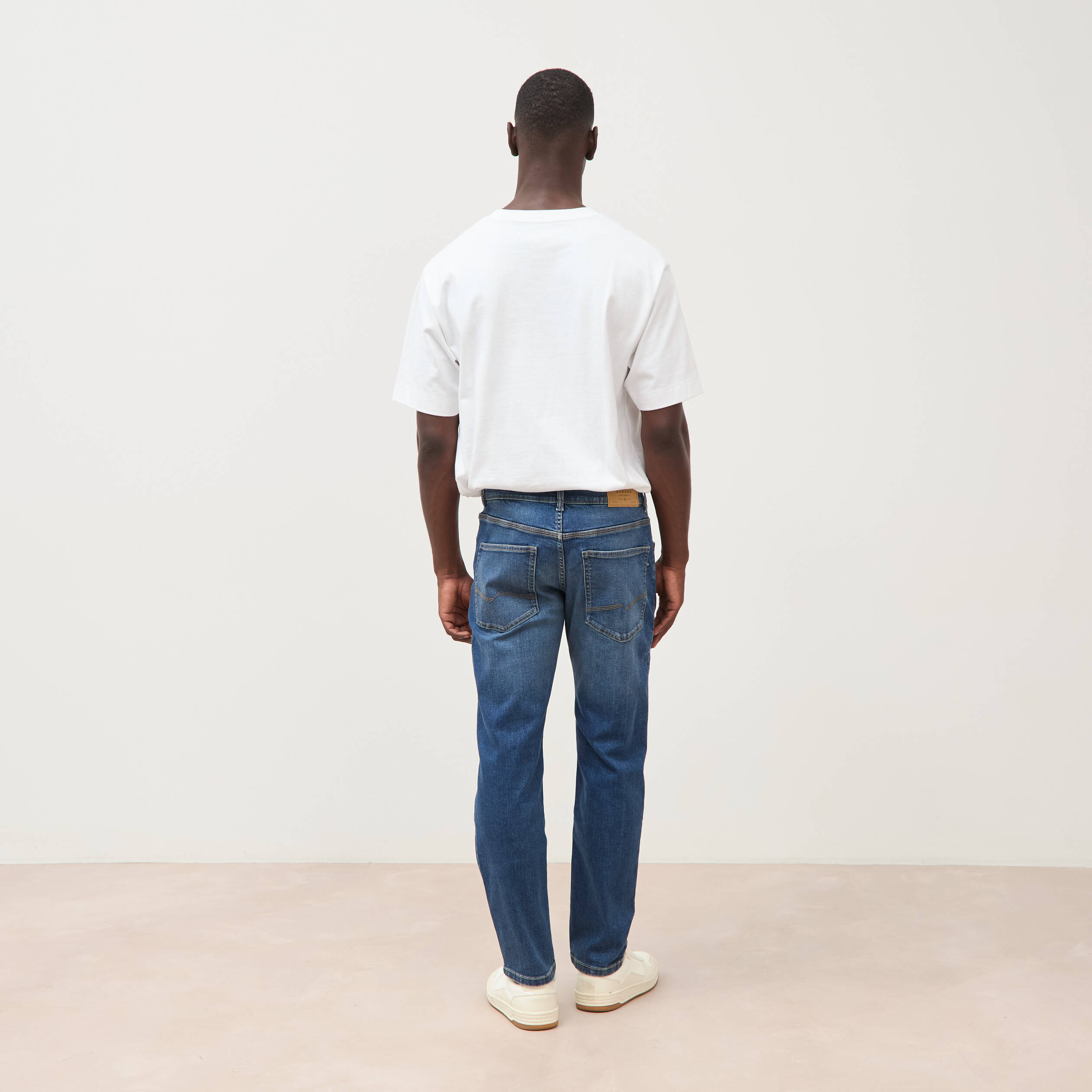 Jeans straight longueur 30 denim stone homme