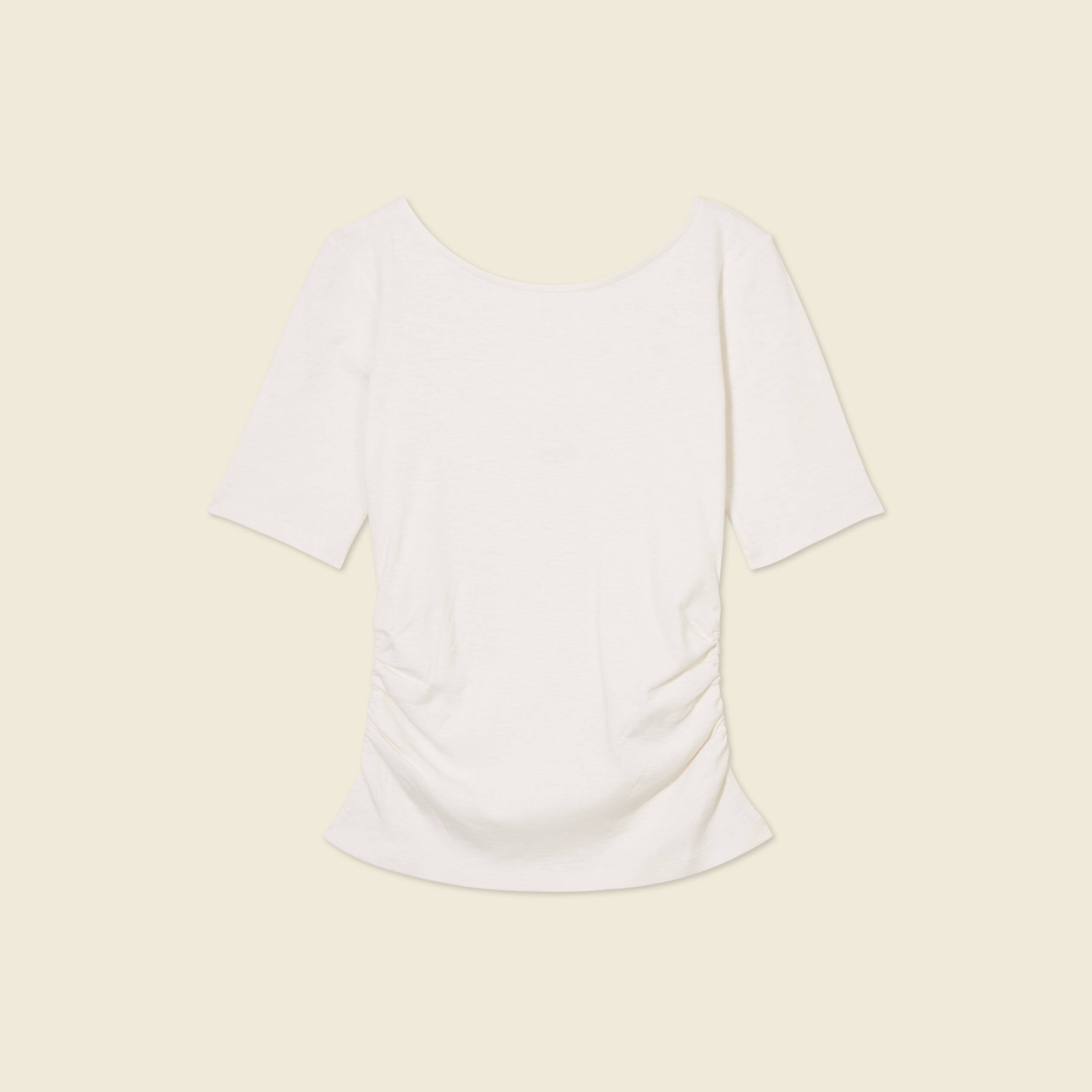T-shirt manches courtes ecru femme