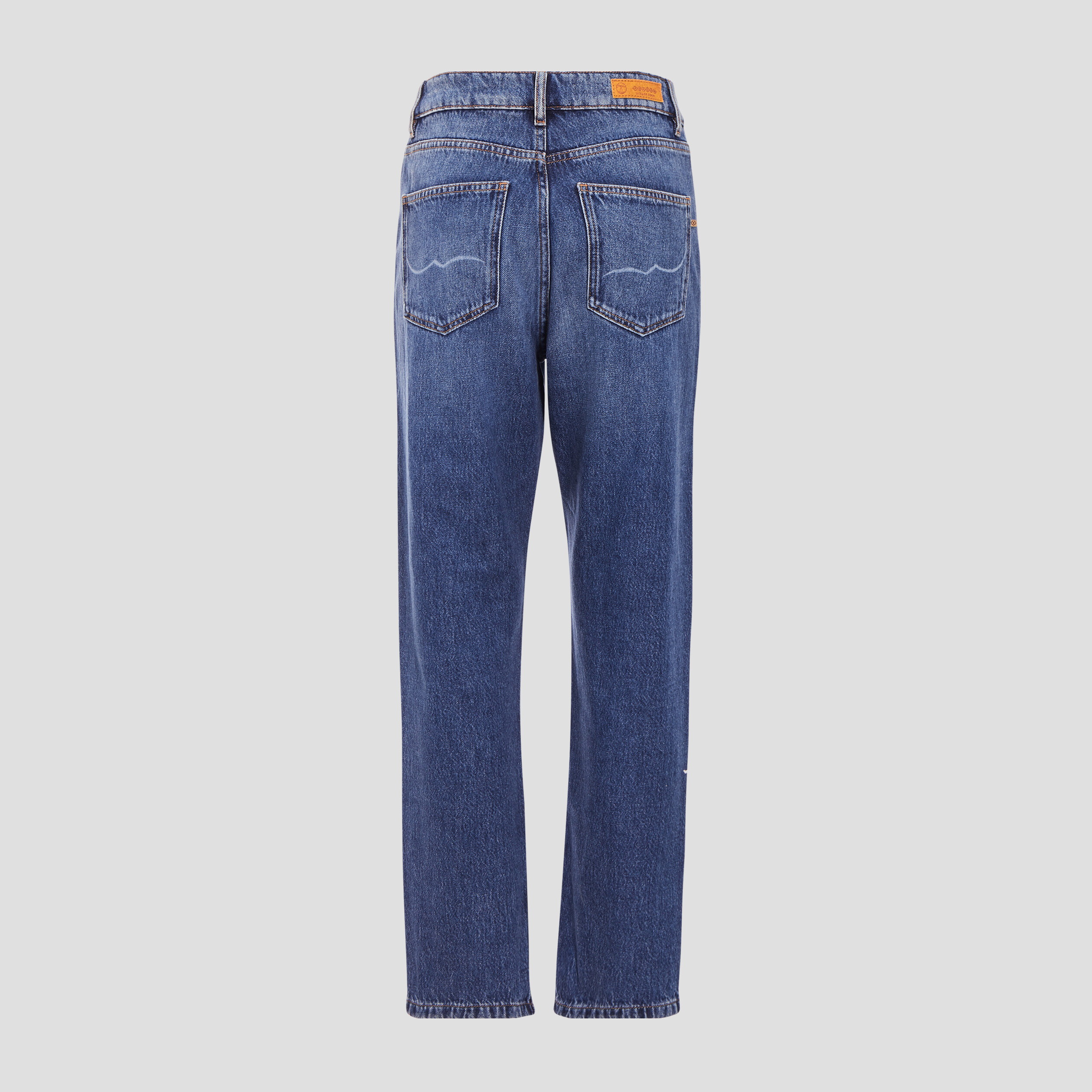 Jeans straight denim stone femme