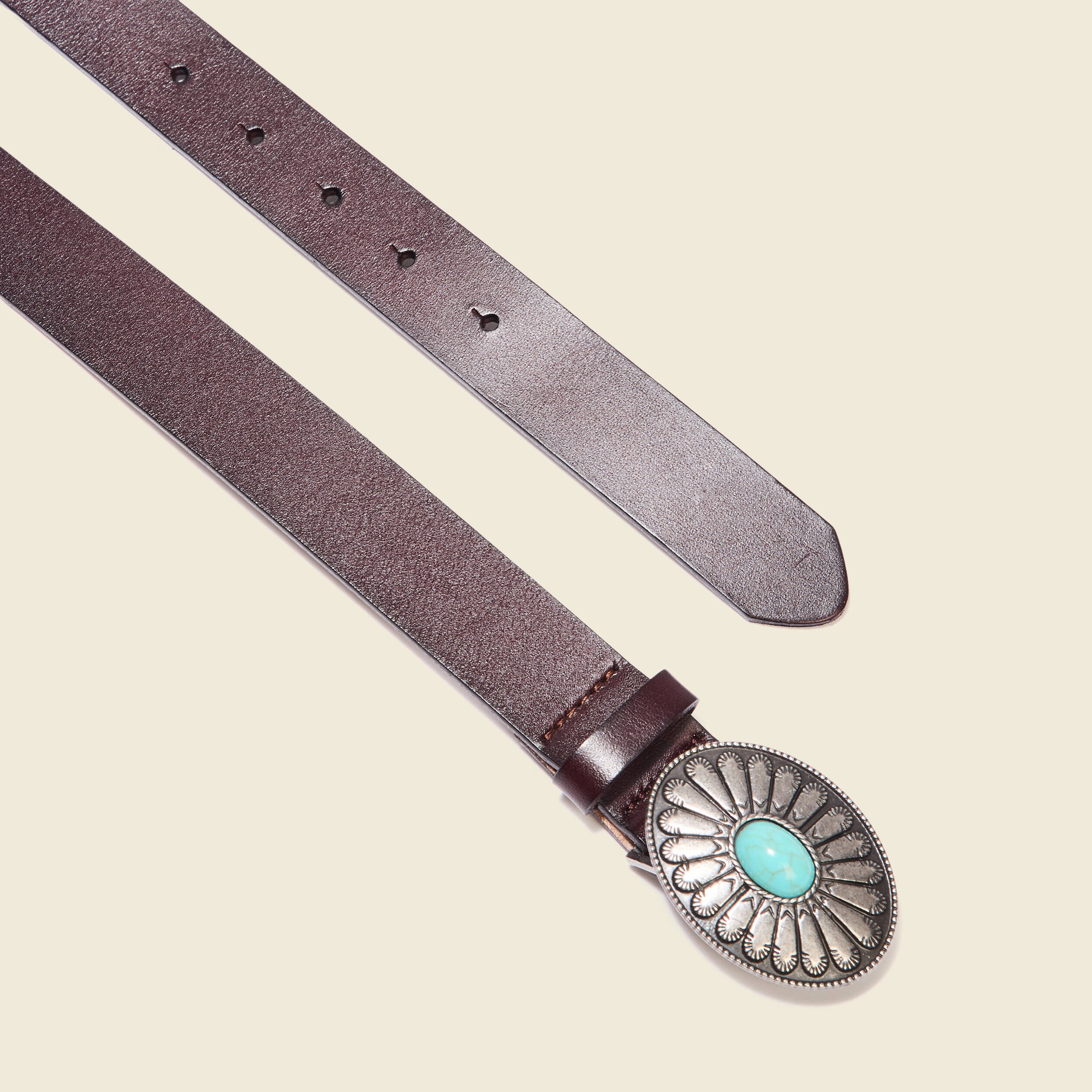 ceinture en cuir western marron fonce femme Ceinture en cuir western marron foncé femme
