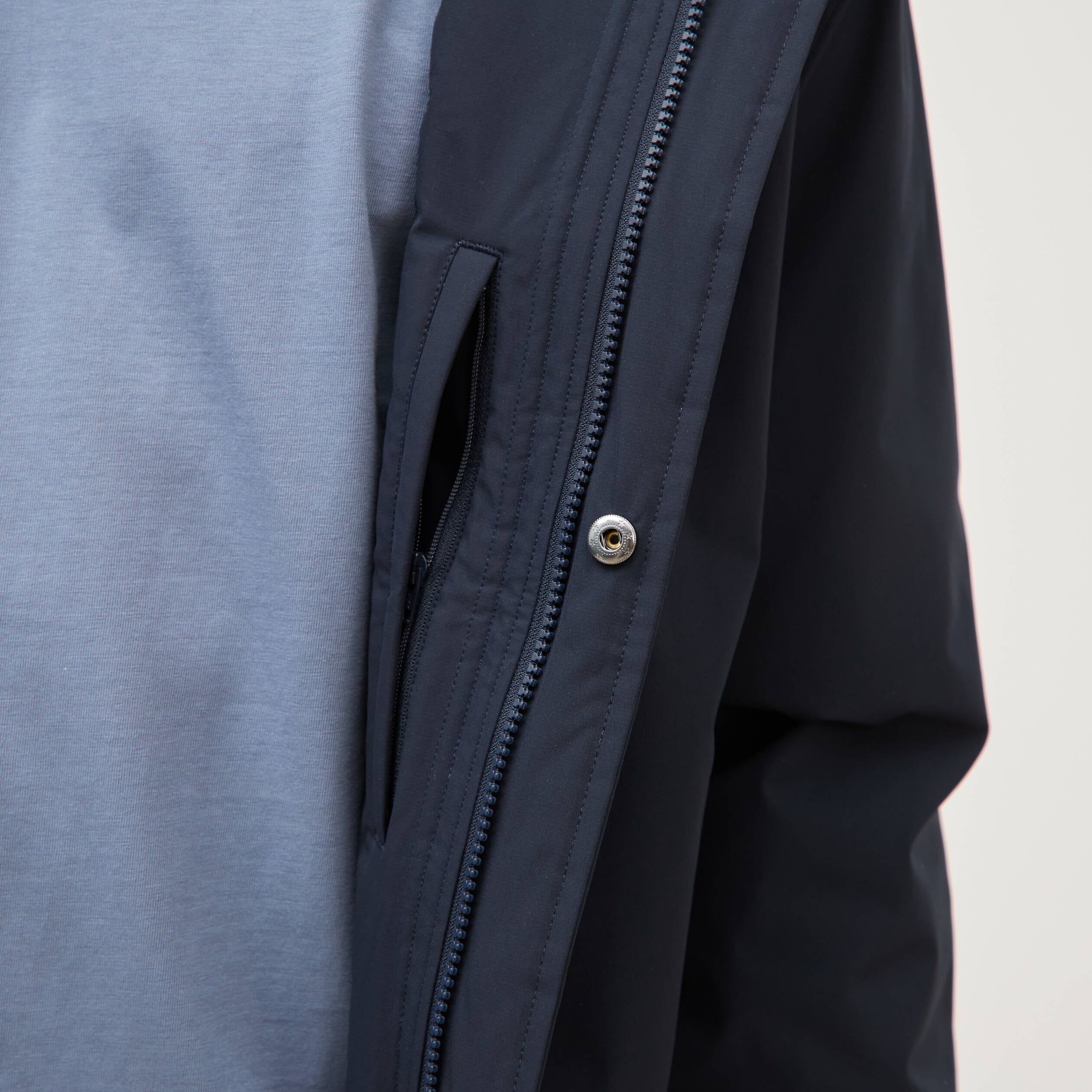 Parka coupe r&eacute;guli&egrave;re &agrave; capuche bleu marine homme