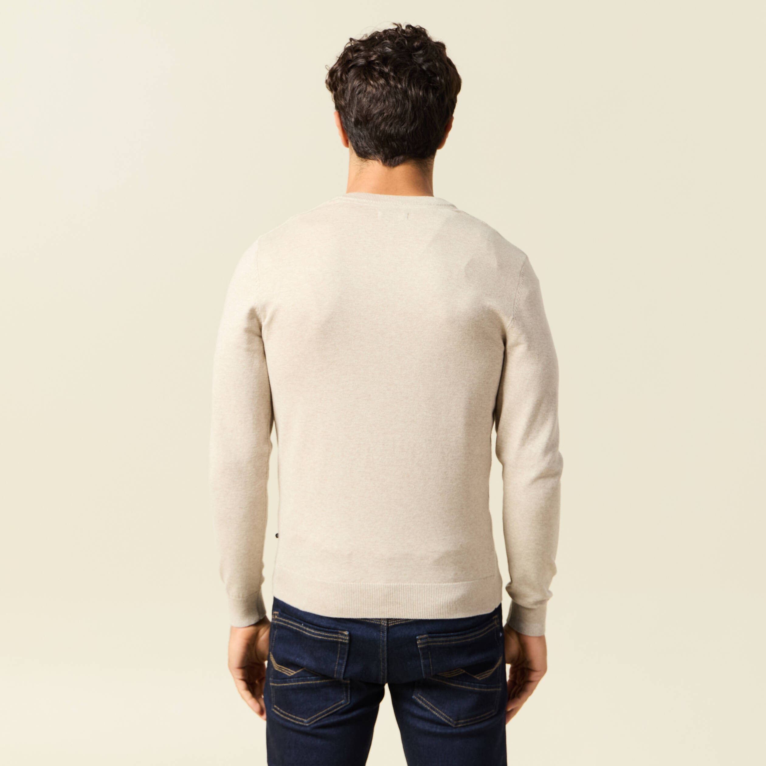 pull manches longues sable homme Pull manches longues sable homme