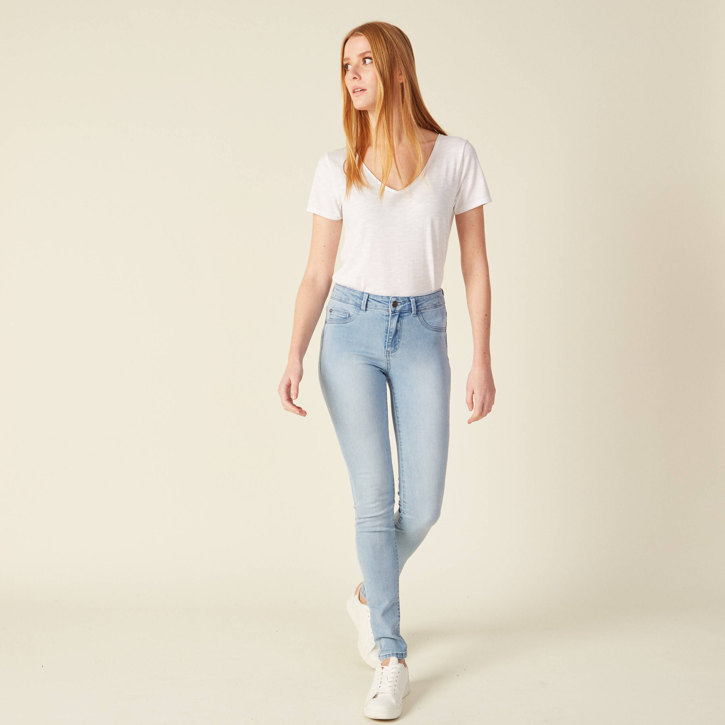 Jeans Lou jegging denim bleach femme Bonobo