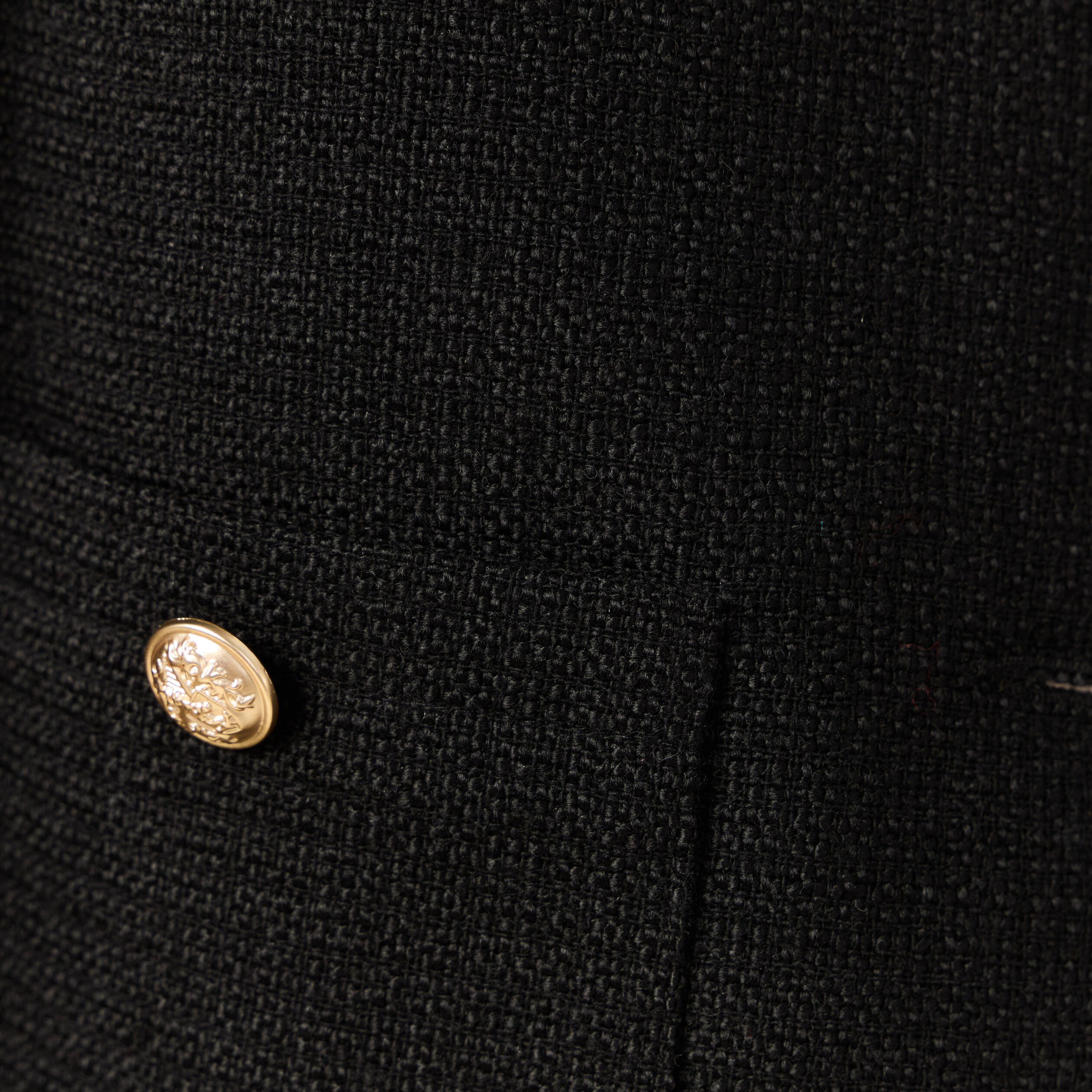 veste tweed boutonnee noir femme Veste tweed boutonnée noir femme