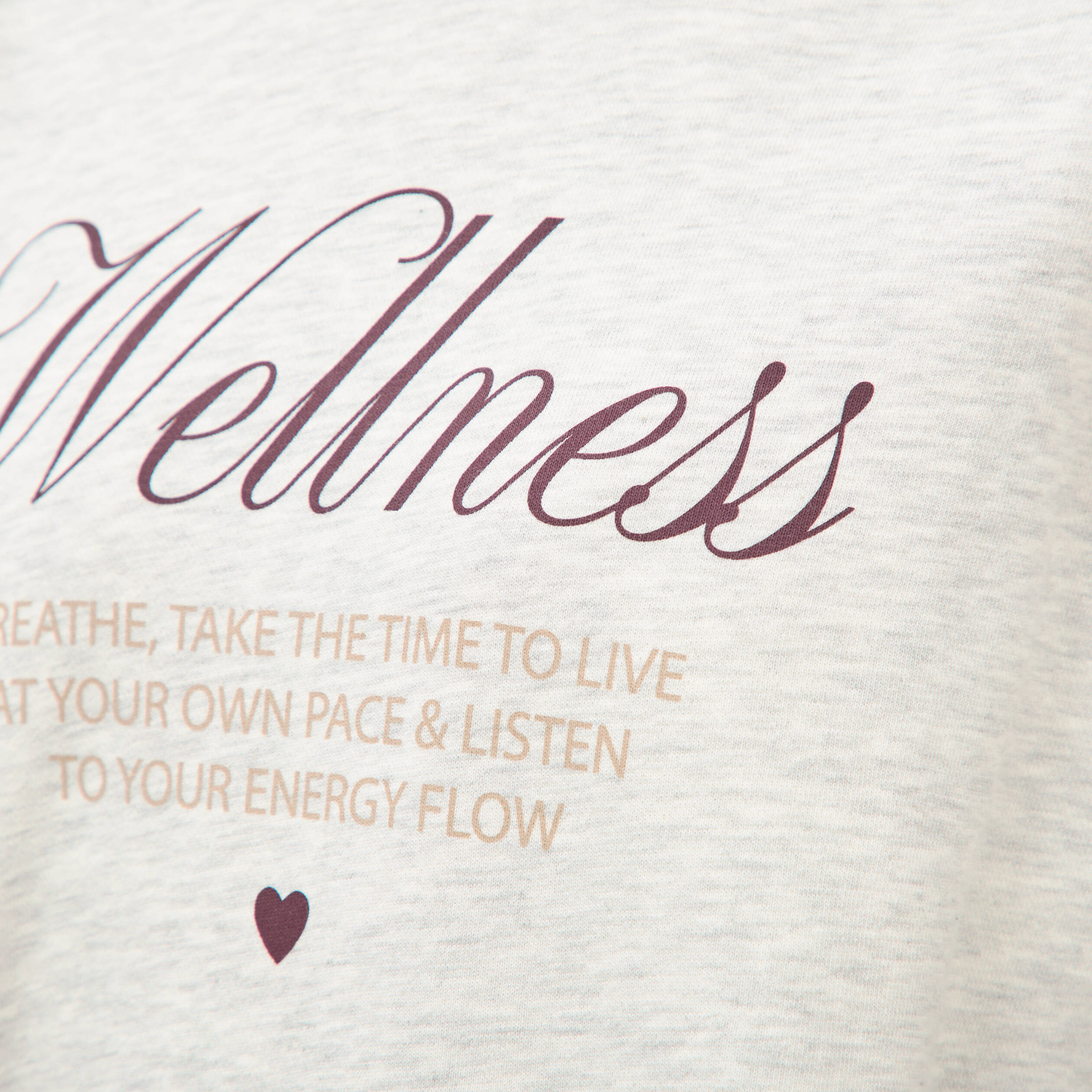 Sweat droit manches longues gris clair femme
