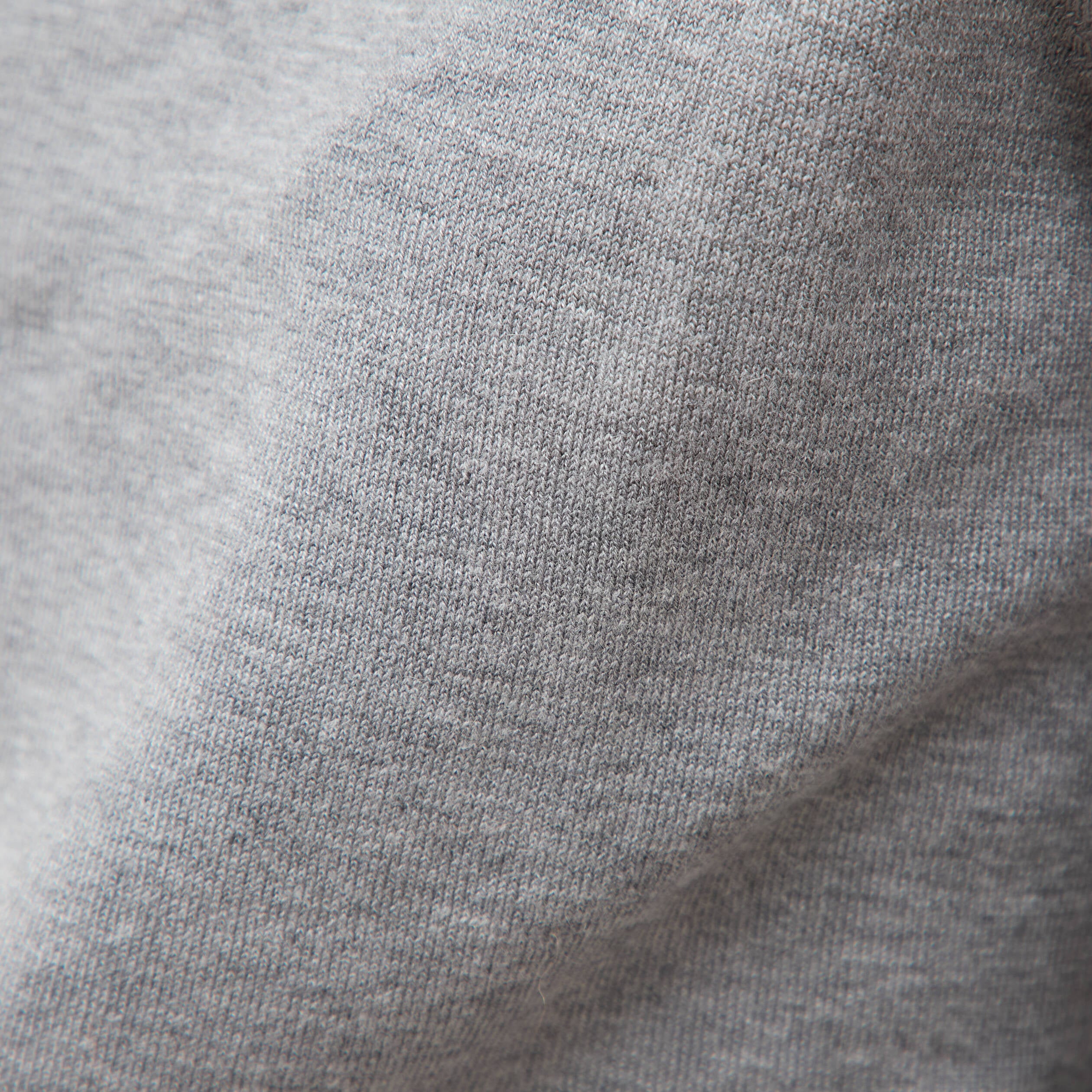 Pull fin col rond manches longues gris clair femme