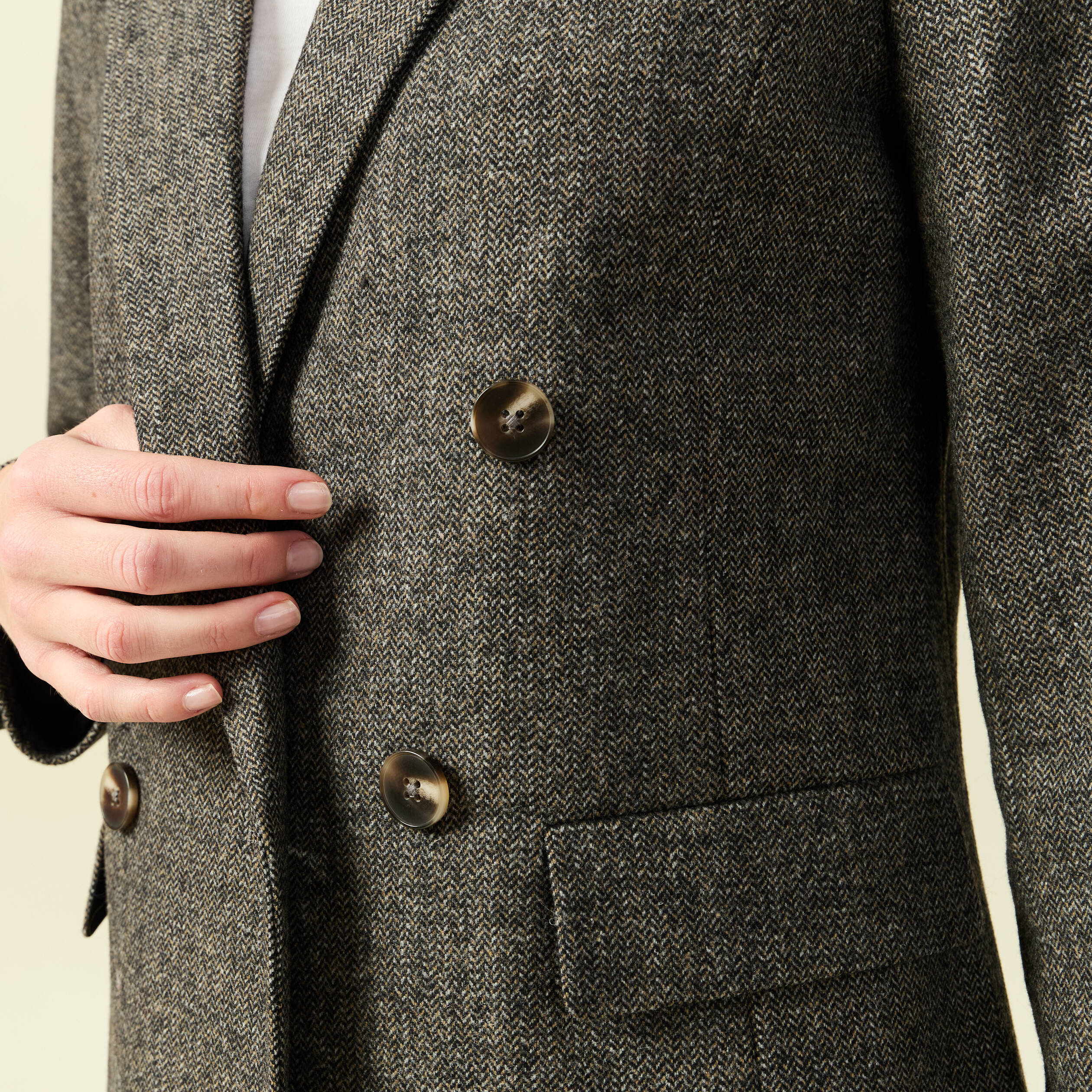 Blazer col tailleur manches longues gris fonc&eacute; femme