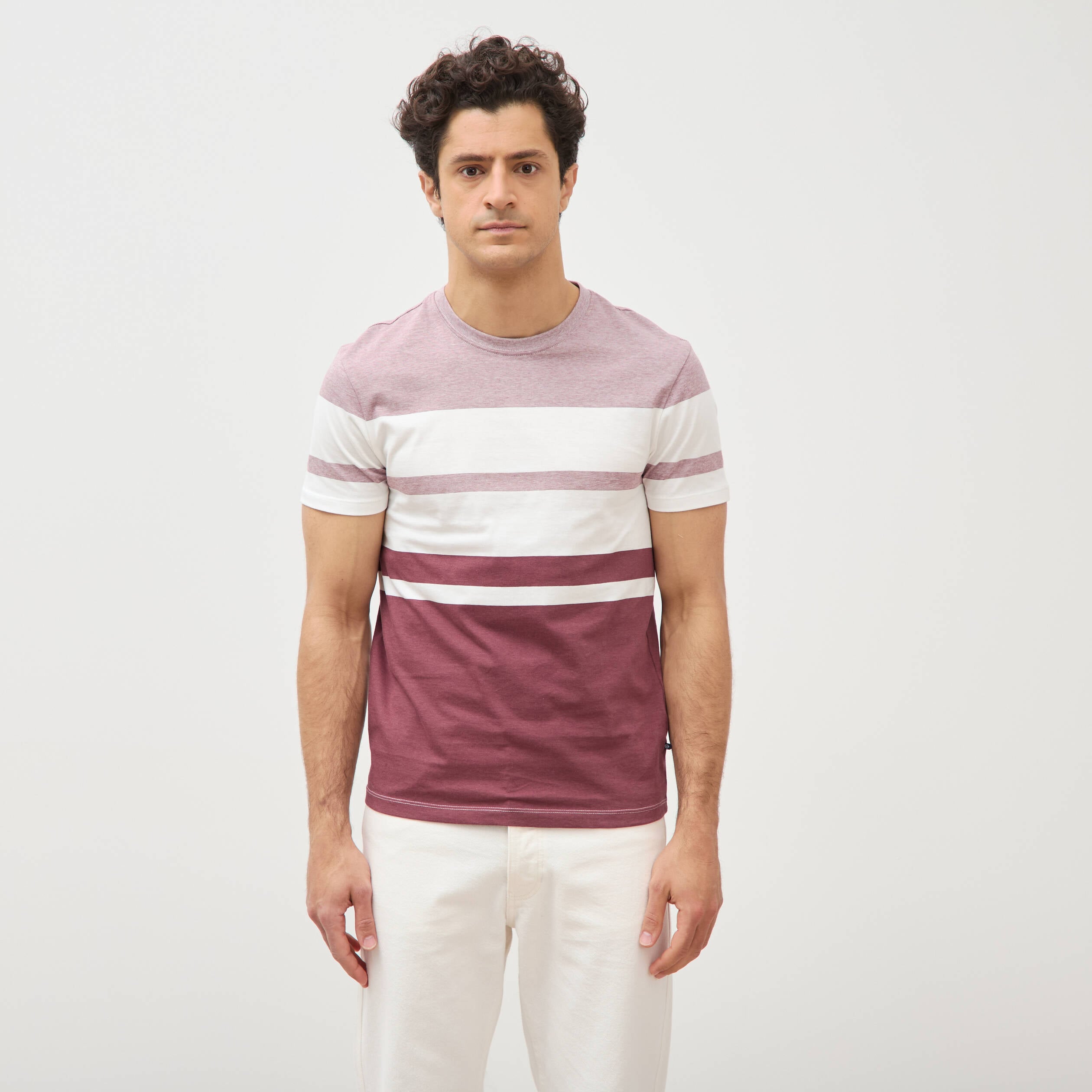T-shirt manches courtes vieux rose homme
