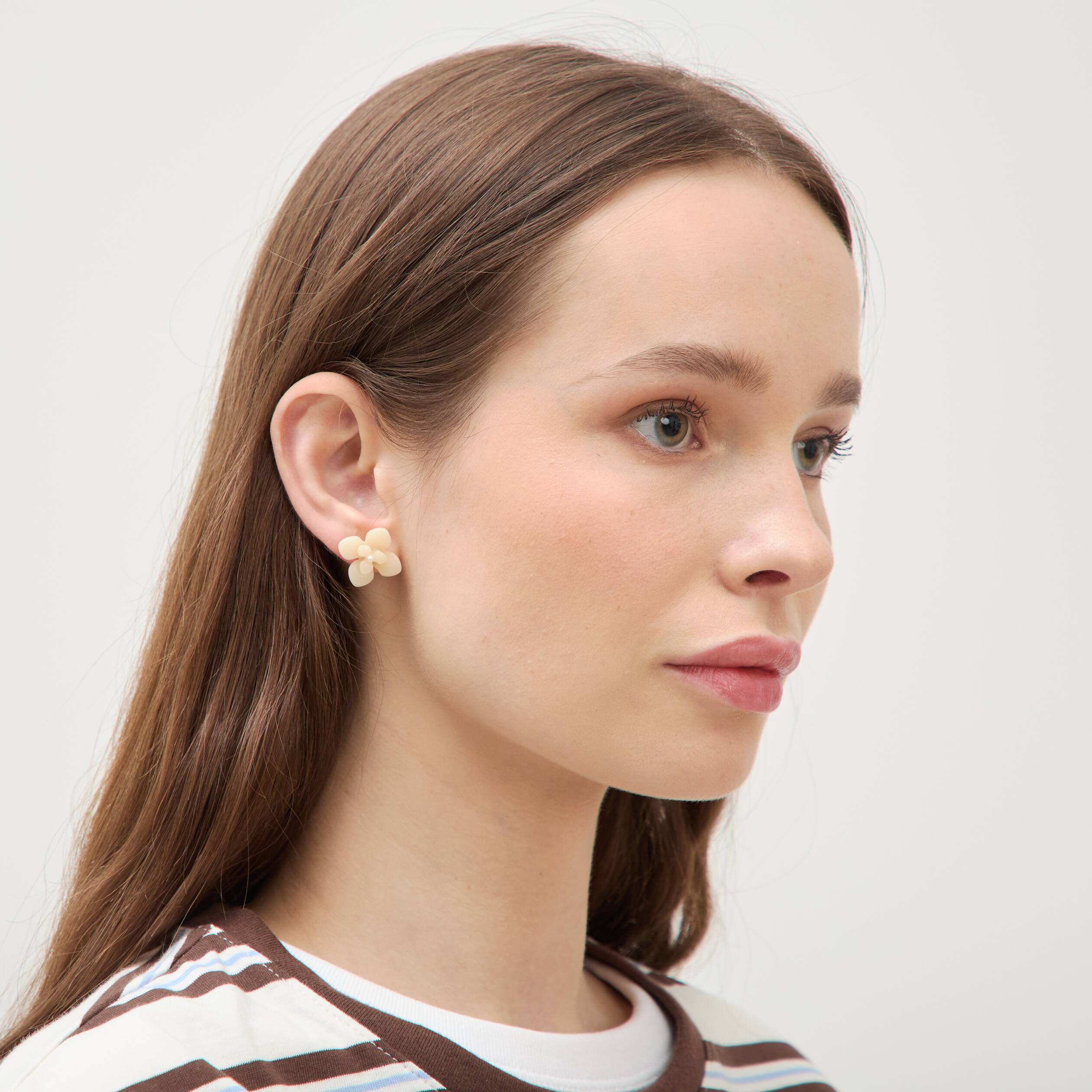 Boucles d'oreilles blanc femme
